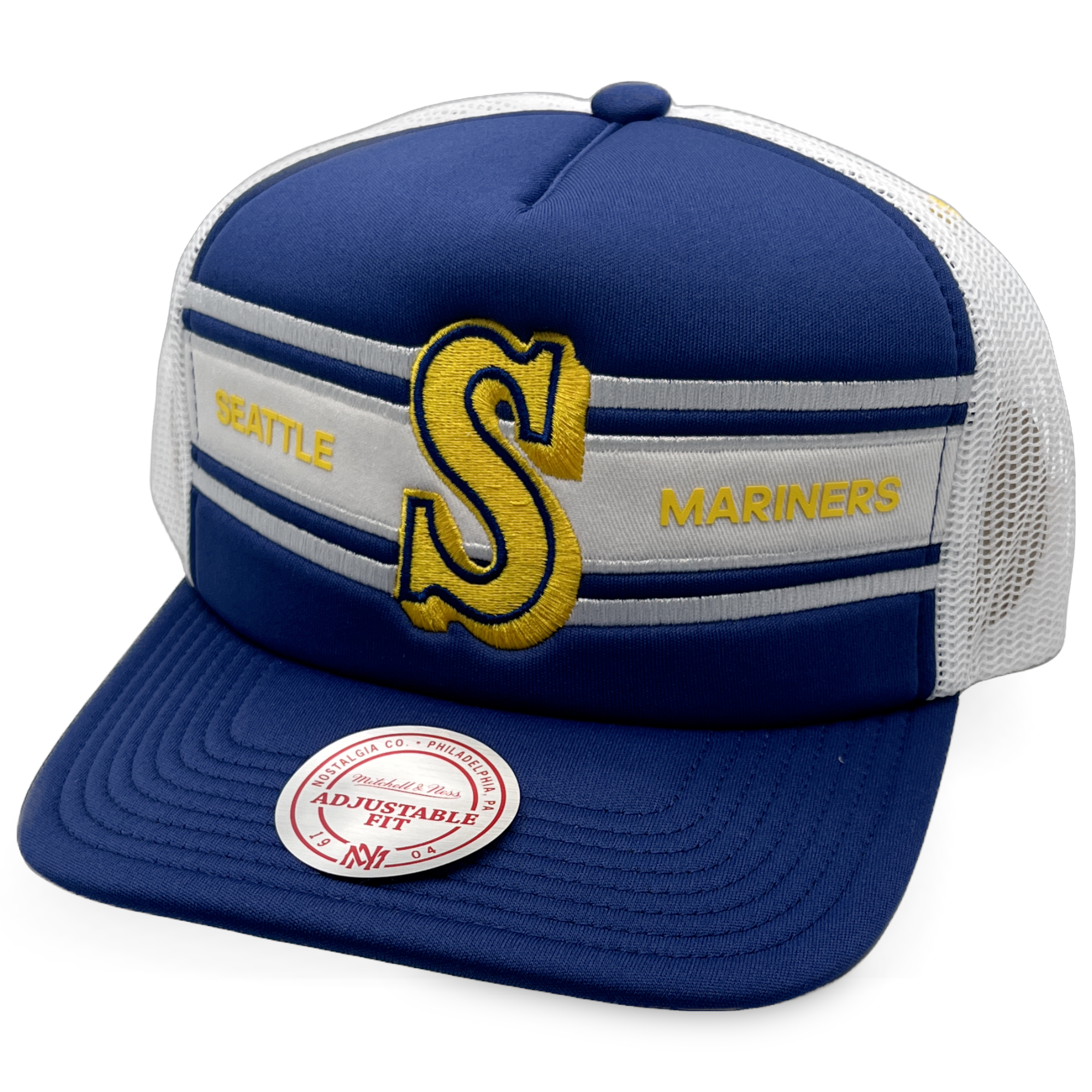 Seattle Mariners Retro Sideline Trucker Mitchell and Ness Snapback Hat