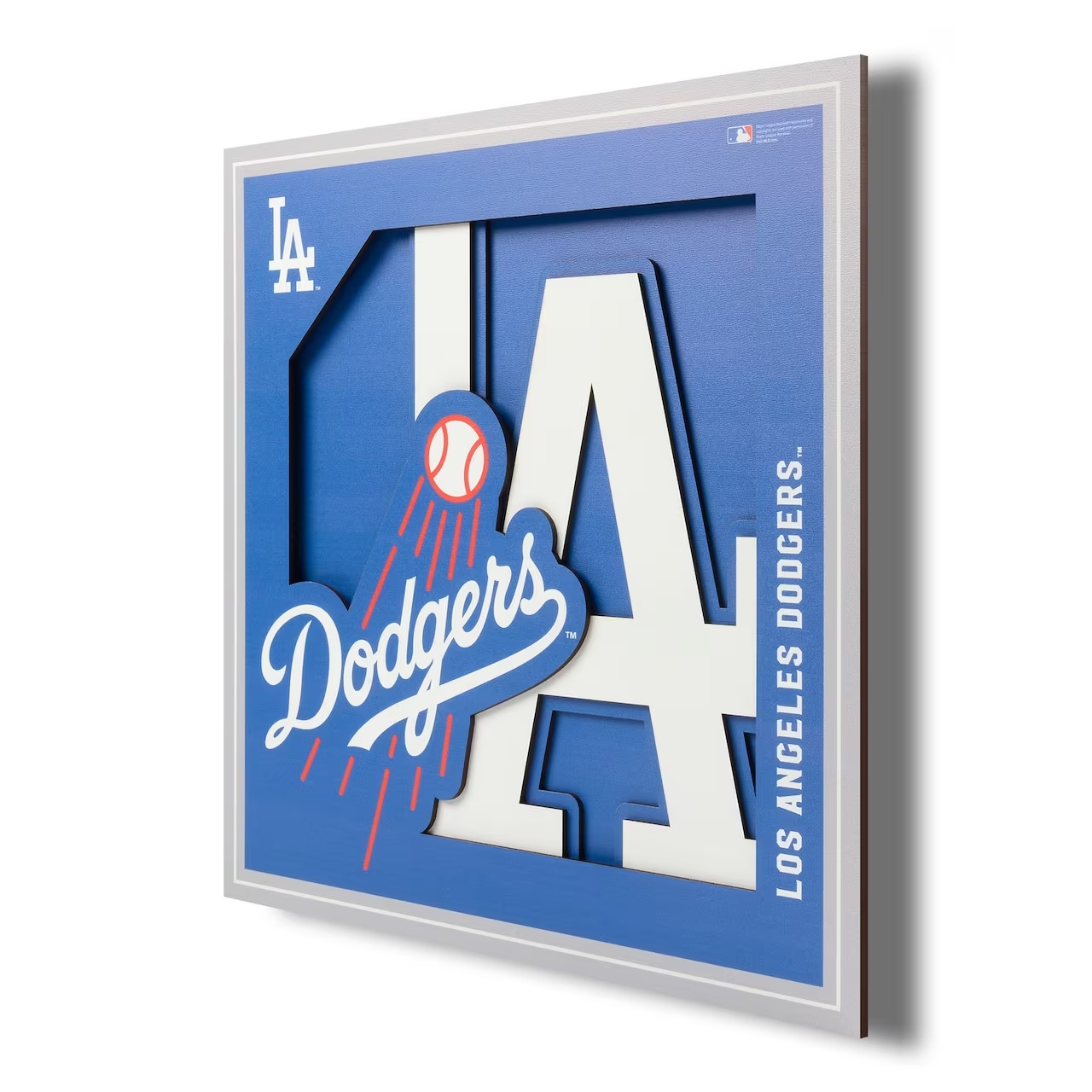 Los Angeles Dodgers 3D Wall Art 12x12"