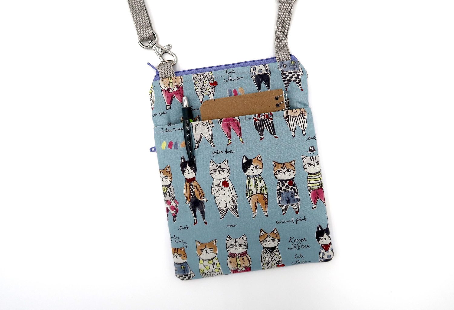 Small Crossbody Bag – Rough Sketch Cats, photo 10 of 18