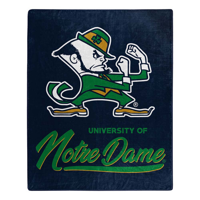 Notre Dame Fighting Irish Digitized Design Raschel Blanket 60x80"