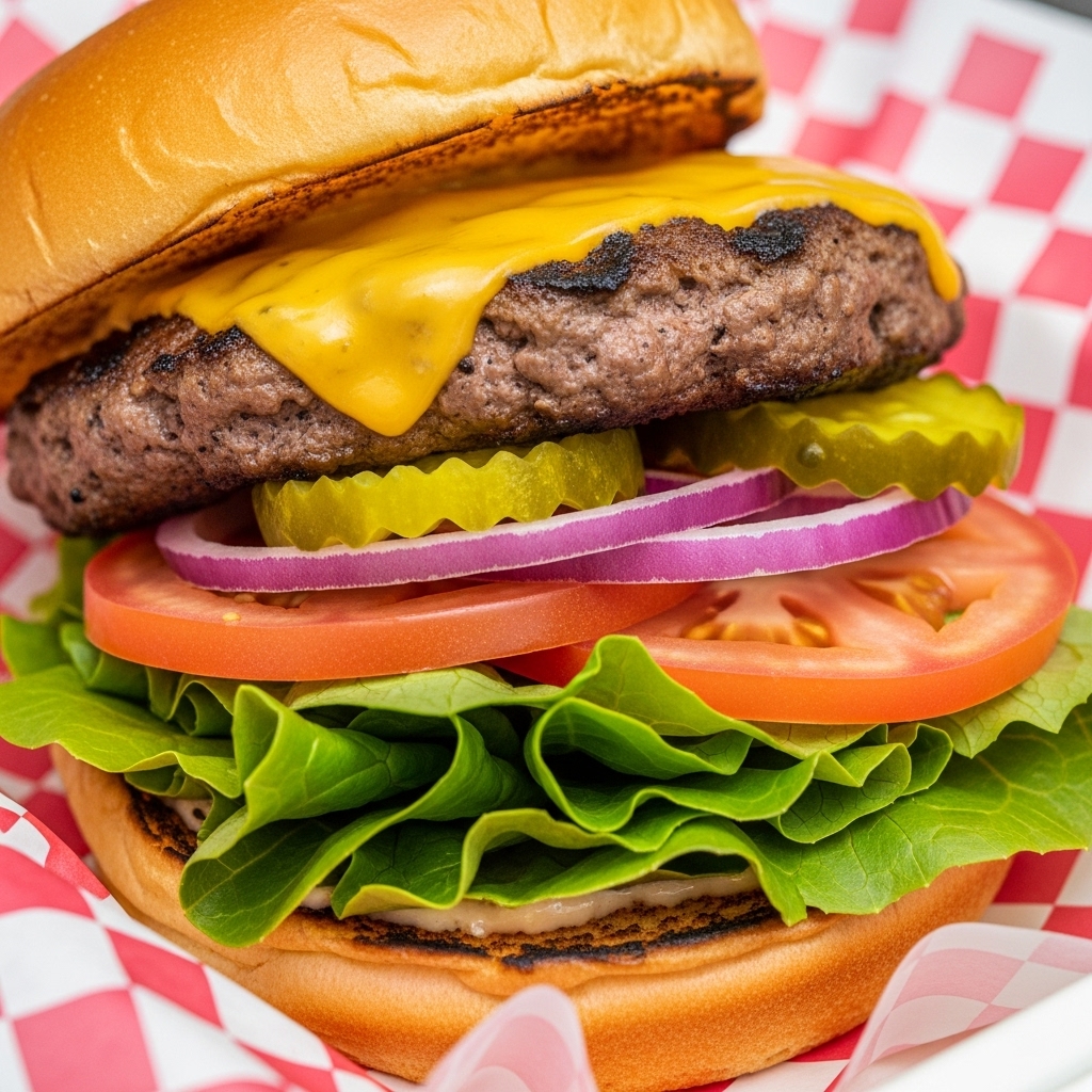 Cheese Burger & Fries