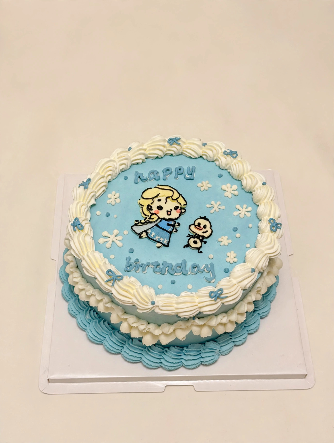 Elsa Snowflake Birthday Cake — HoneyMe Bakery, Bellevue