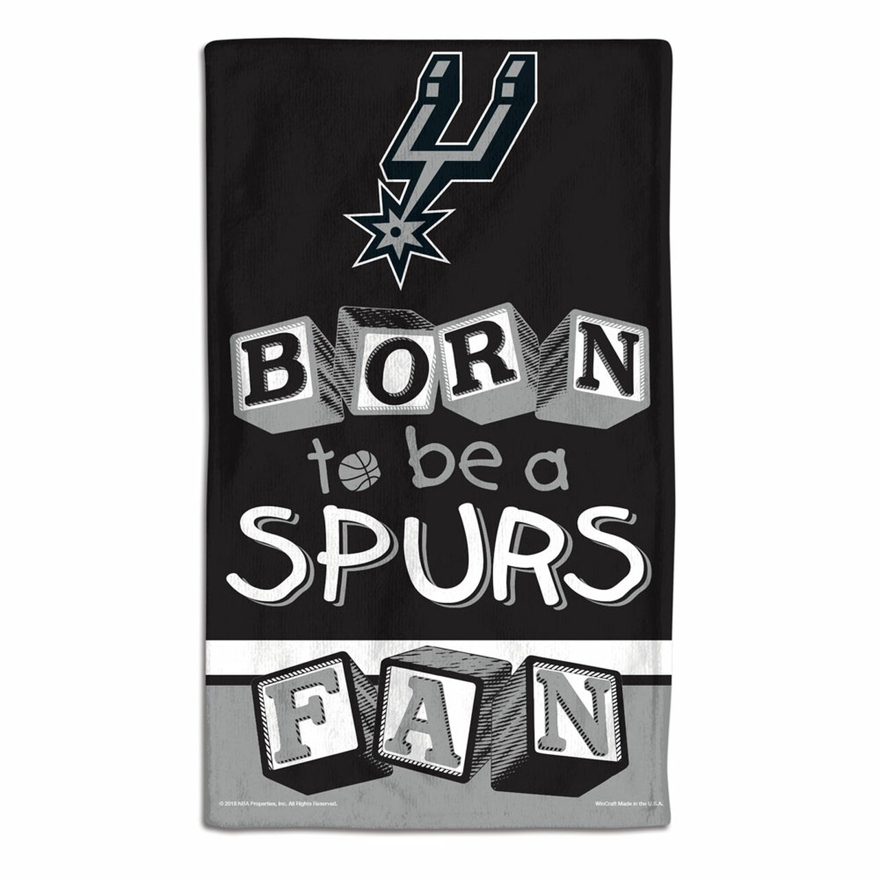 San Antonio Spurs Baby Burp Cloth 10x17"