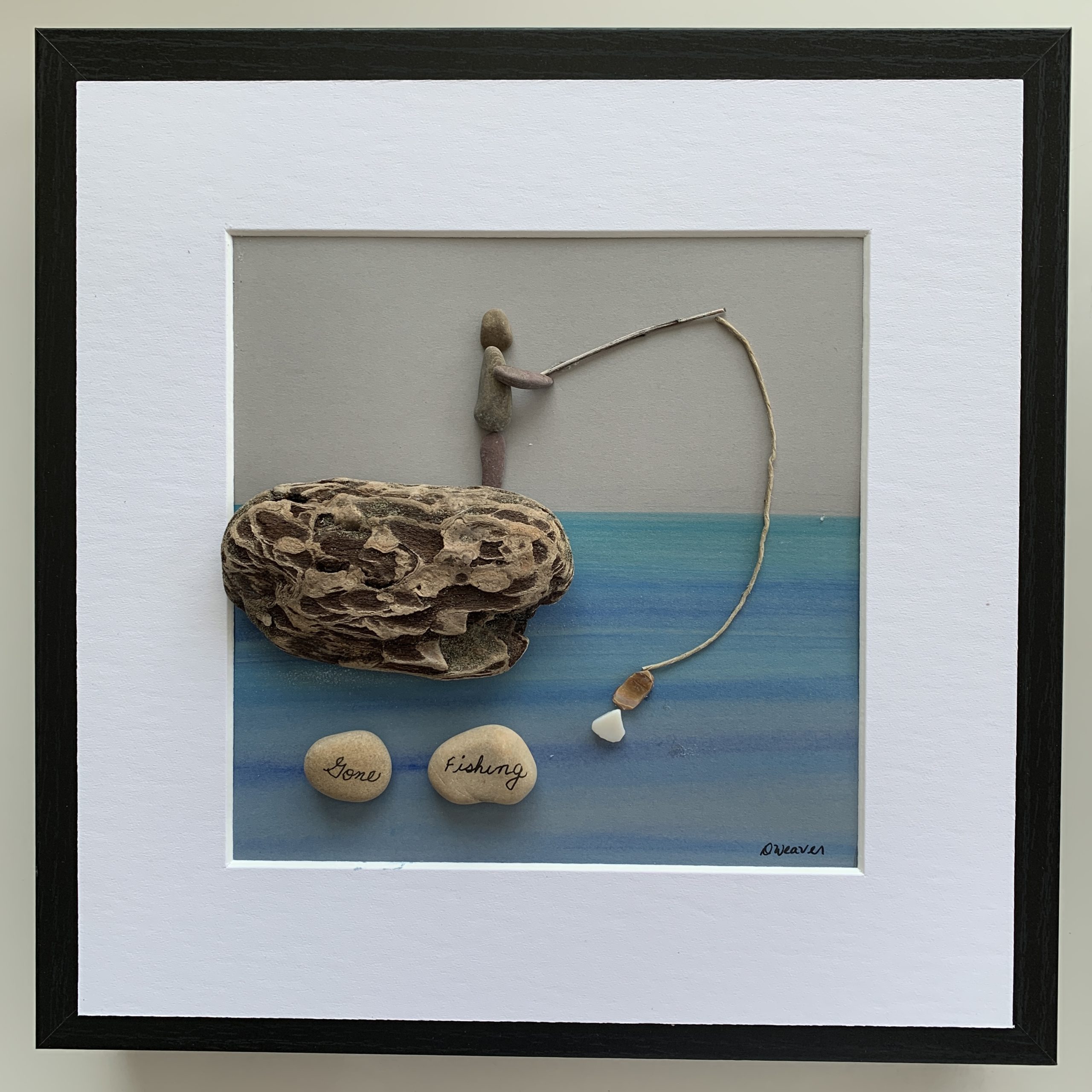 Gone Fishing! Pebble art for Fishermen!