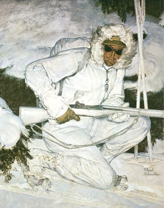 Soldier in Winter 10th Mountain Division Poster 22"x28"