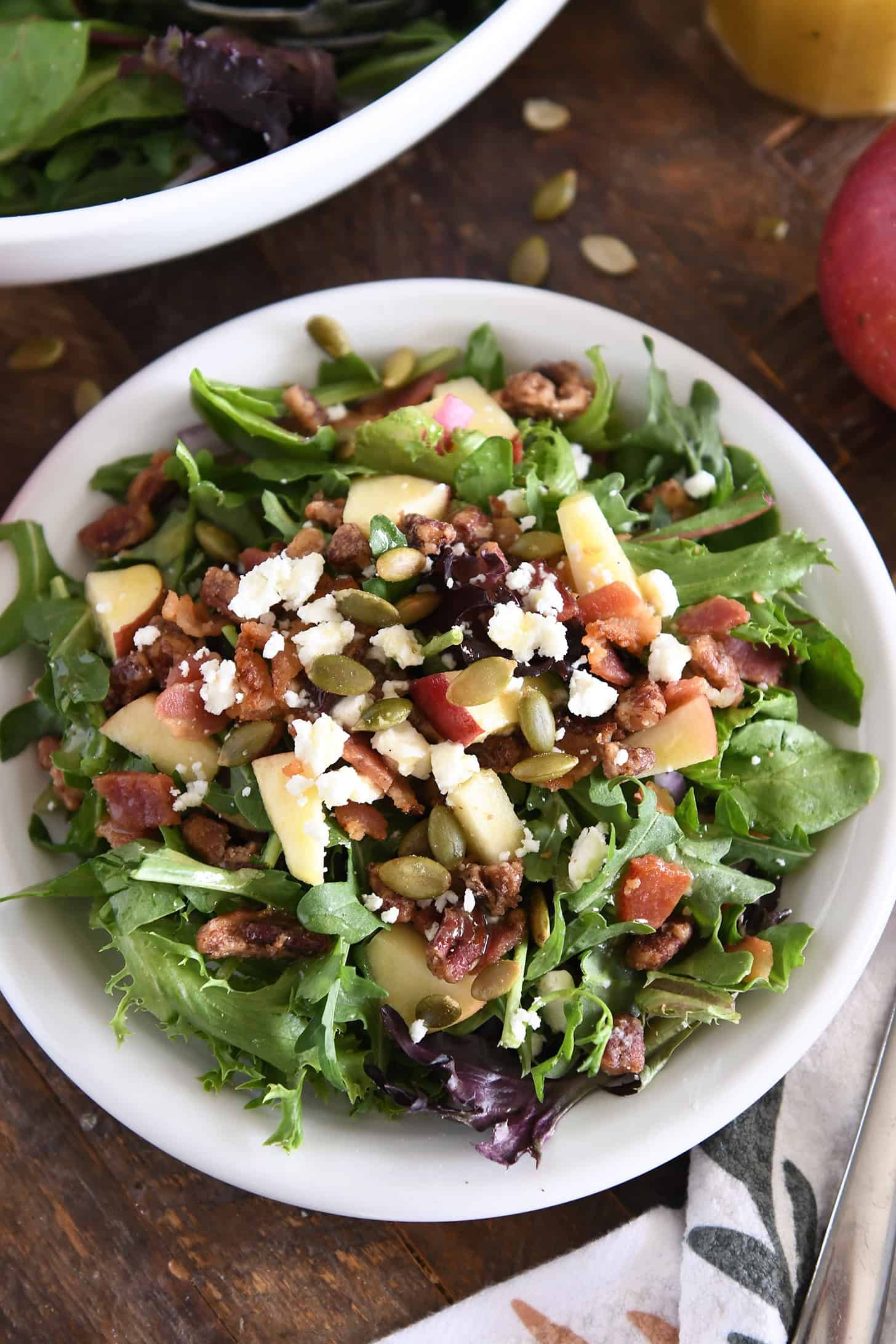Fall Apple Mix Green w Feta & Red Onion