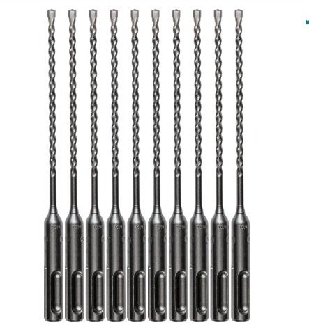 5/32" x 6" SDS‑PLUS Bit, 2‑Cutter, 10/pk