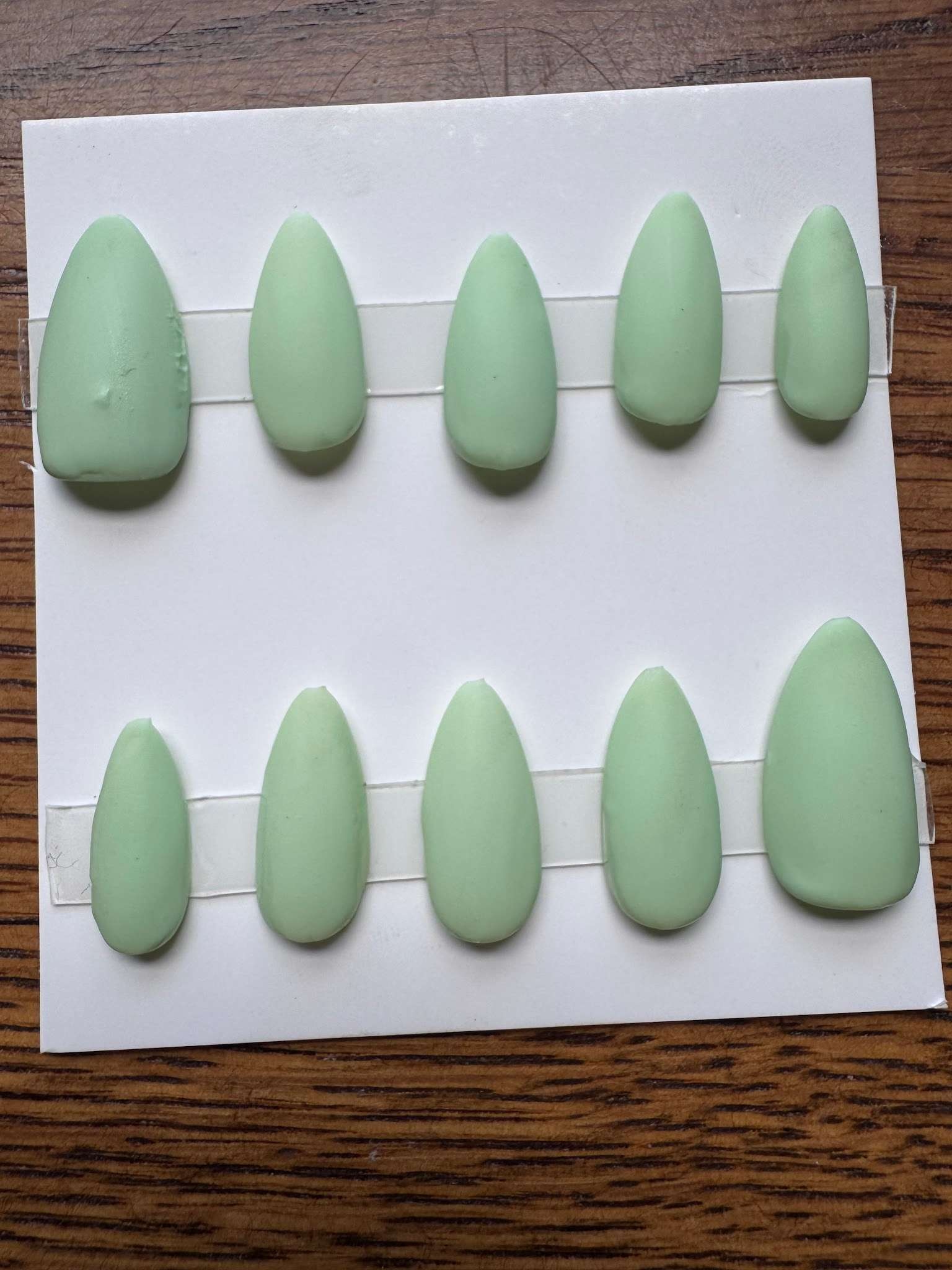 Minty Green hand-painted nail set