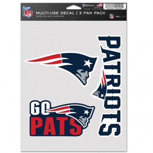 New England Patriots Multi Use 3 Pack Fan Decals