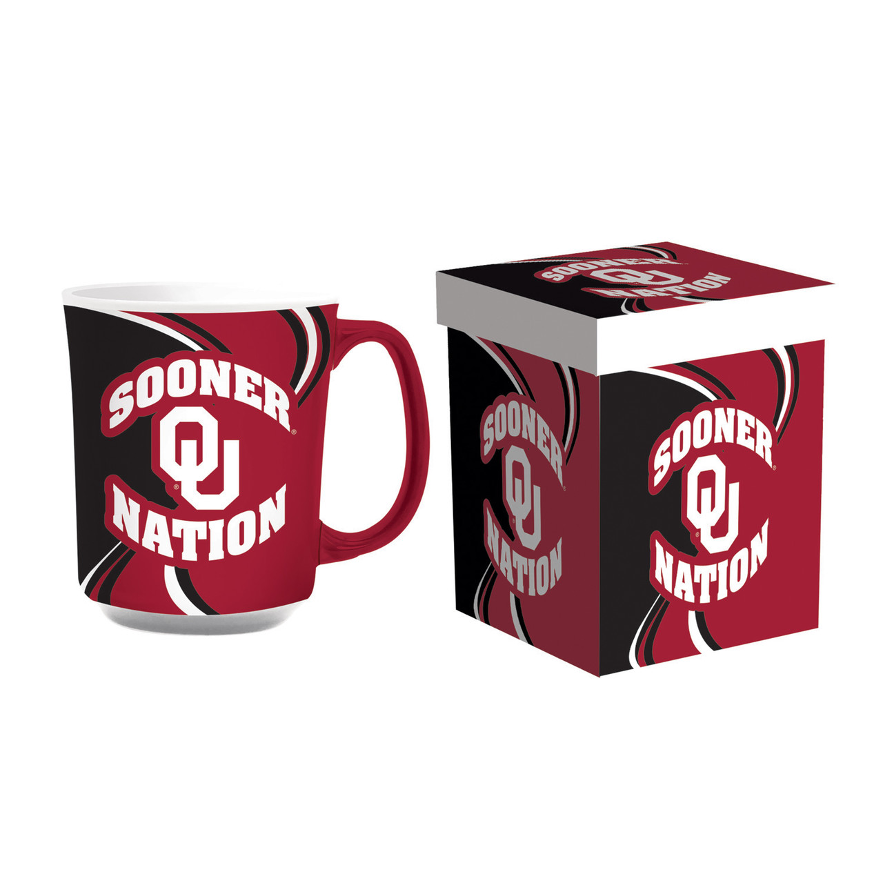 Oklahoma Sooners Ceramic Coffee Mug with Matching Box 14oz