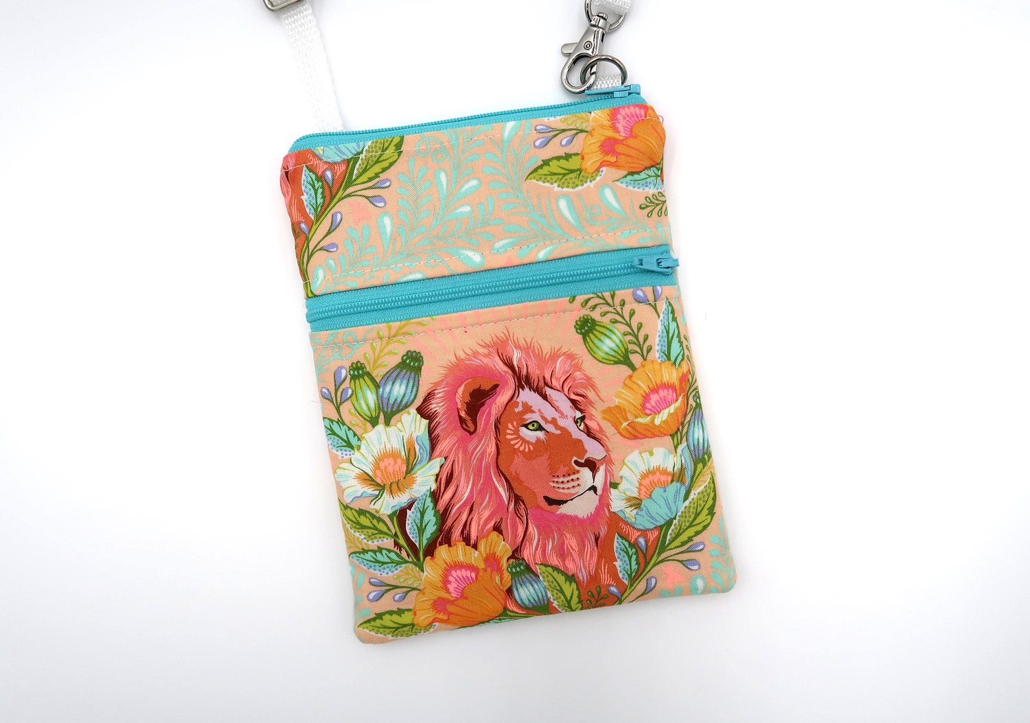 Small Crossbody Bag – Good Hair Day Lion – handmade crossbody bag
