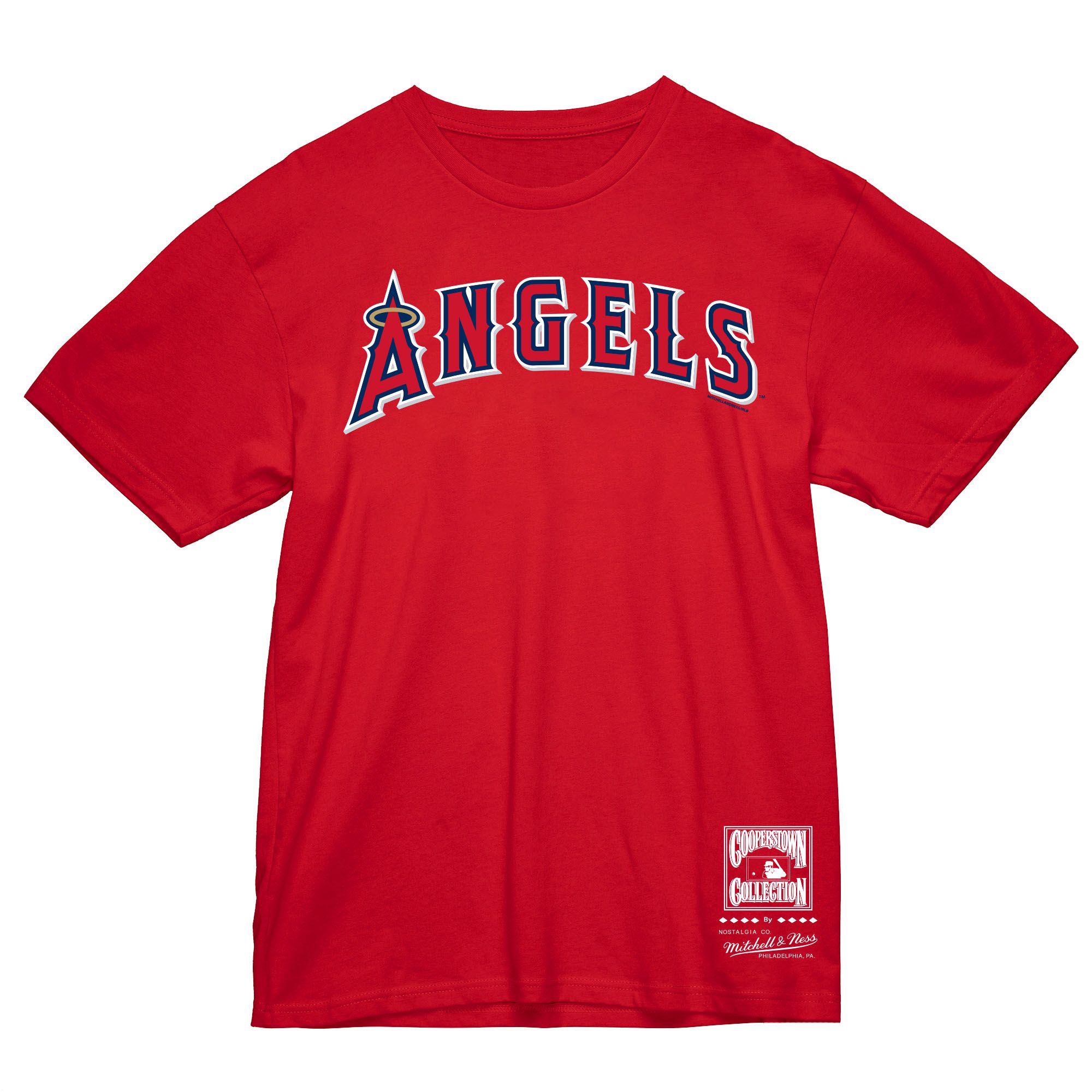 Los Angeles Angels 50th Anniversary Wordmark Retro Mitchell and Ness Shirt