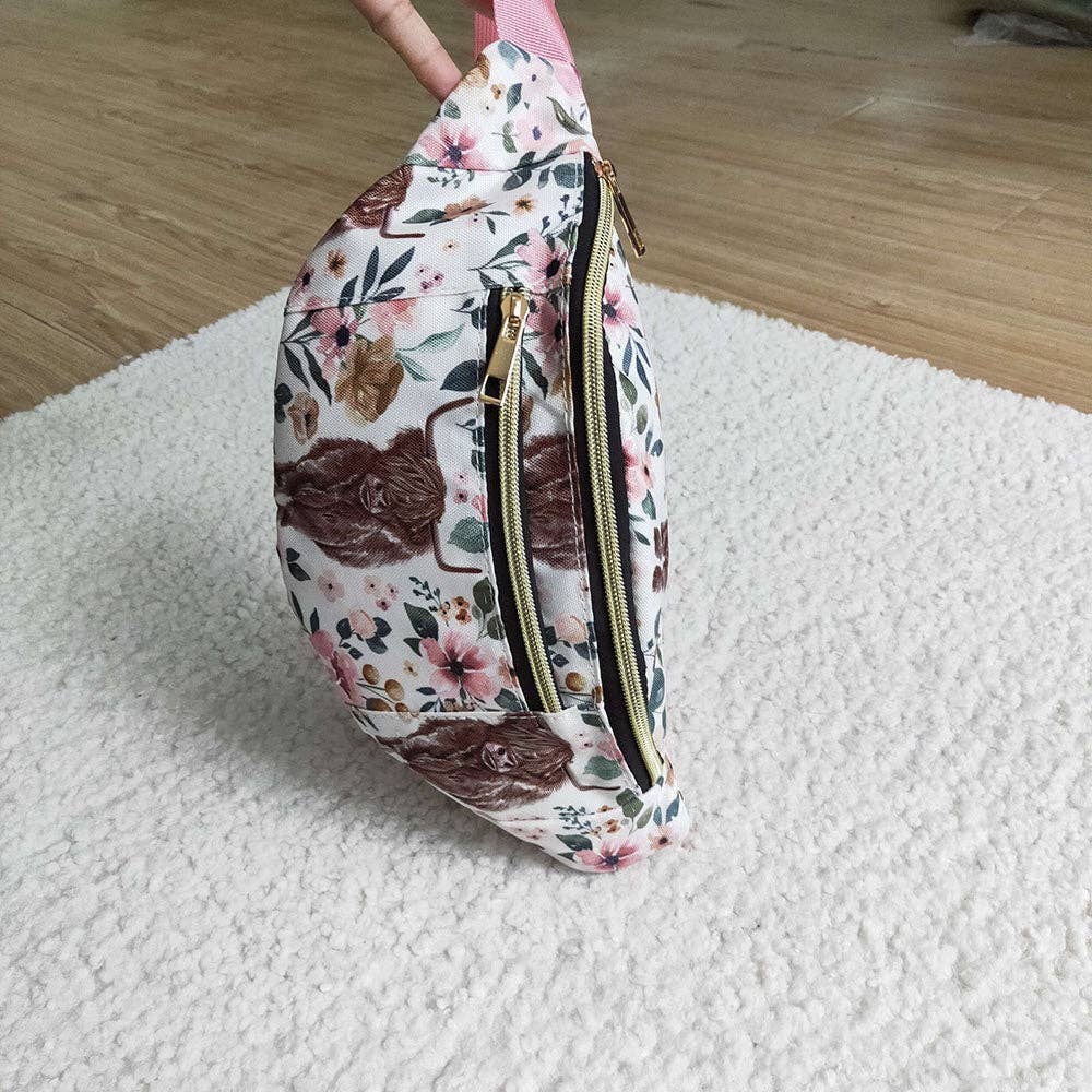 Pink Highland Cow Bumbag