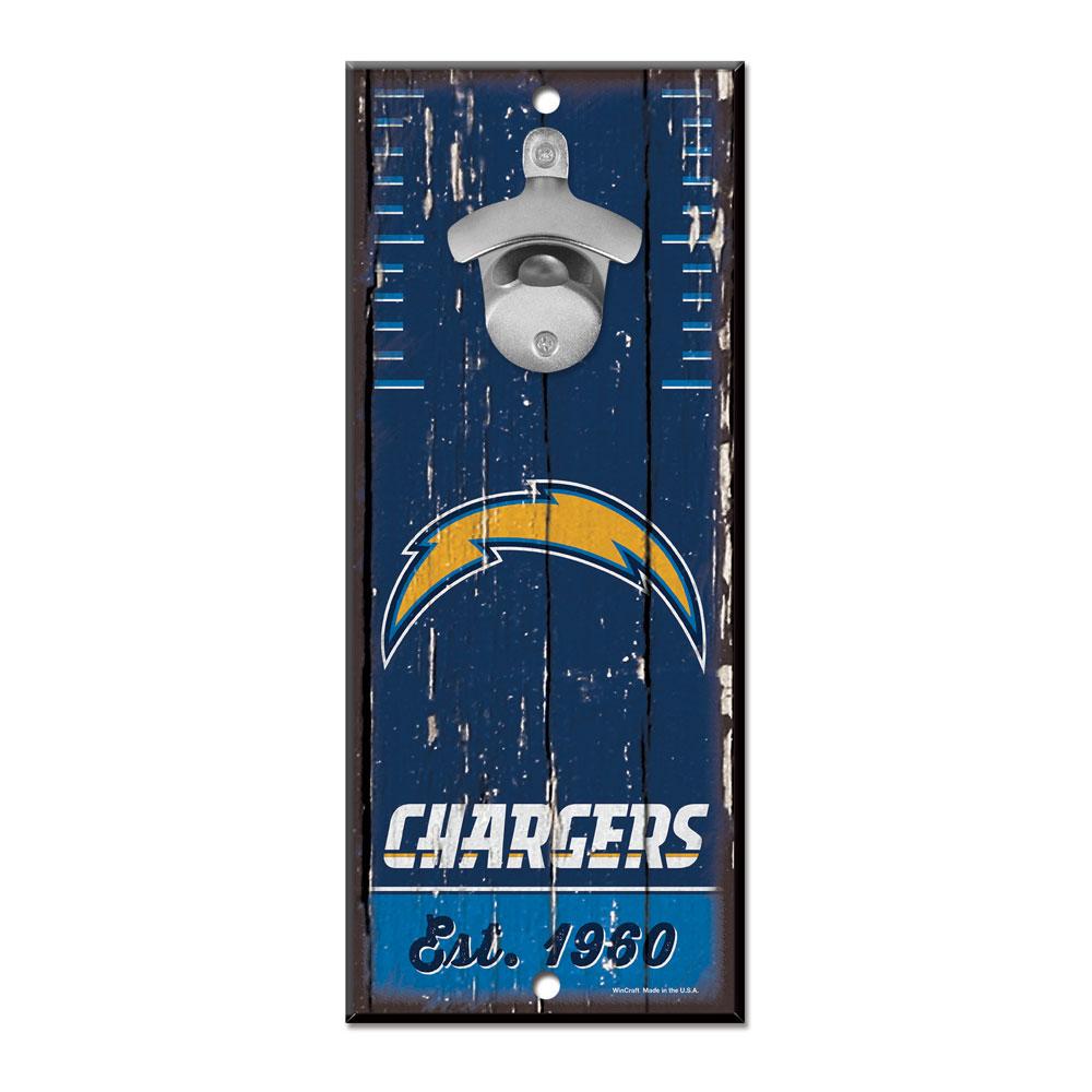 Los Angeles Chargers Wood Bottle Opener 5x11"