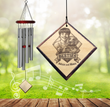 Custom Pet Besties Wind Chime - You and your pet on a chime! personalized wind chime