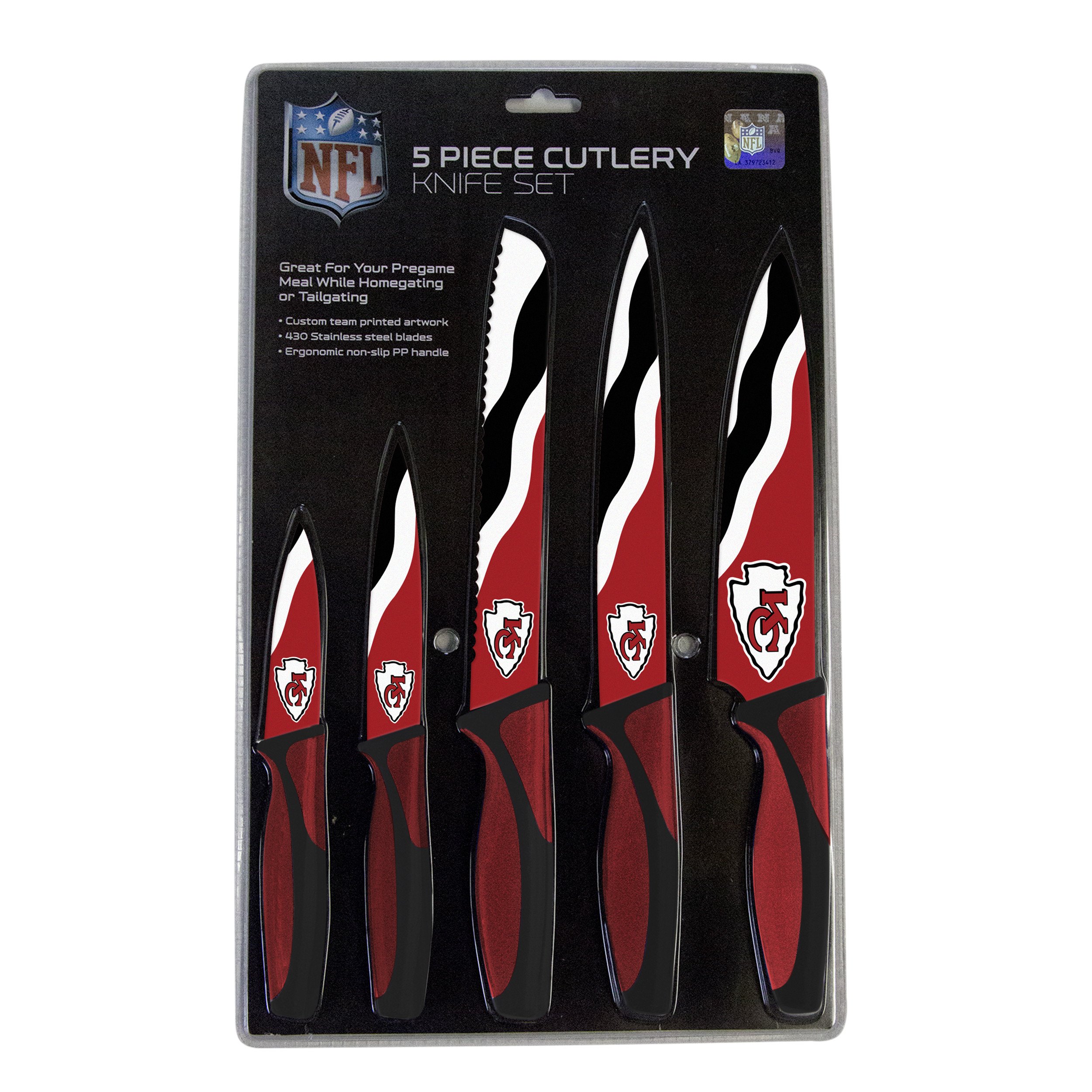 Kansas City Chiefs Kitchen Knife Set - 5 Pack