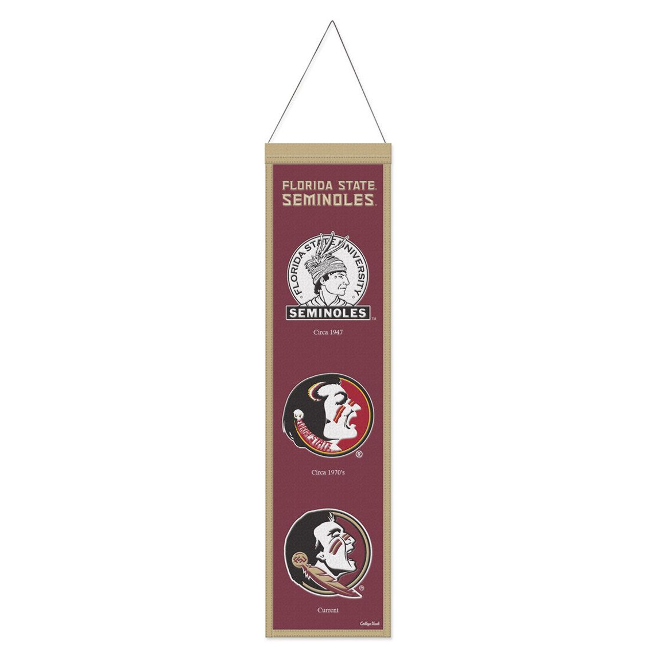 Florida State Seminoles Wool Evolution Banner 8x32"
