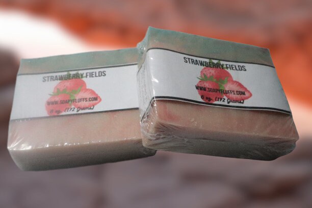Strawberry Fields -  Artisan Handcrafted Cold Processed Soap for Skin Cleansing and Moisturizing Bar for Men & Women, Made in the USA