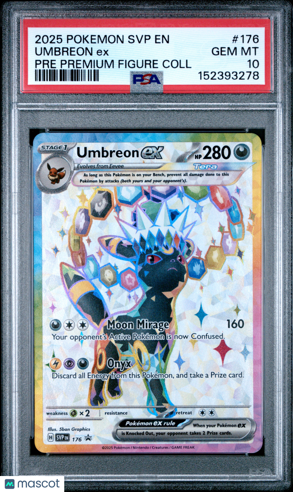 2025 Pokemon SVP Black Star Promo Umbreon EX Pre Premium Figure Coll PSA 10 #176