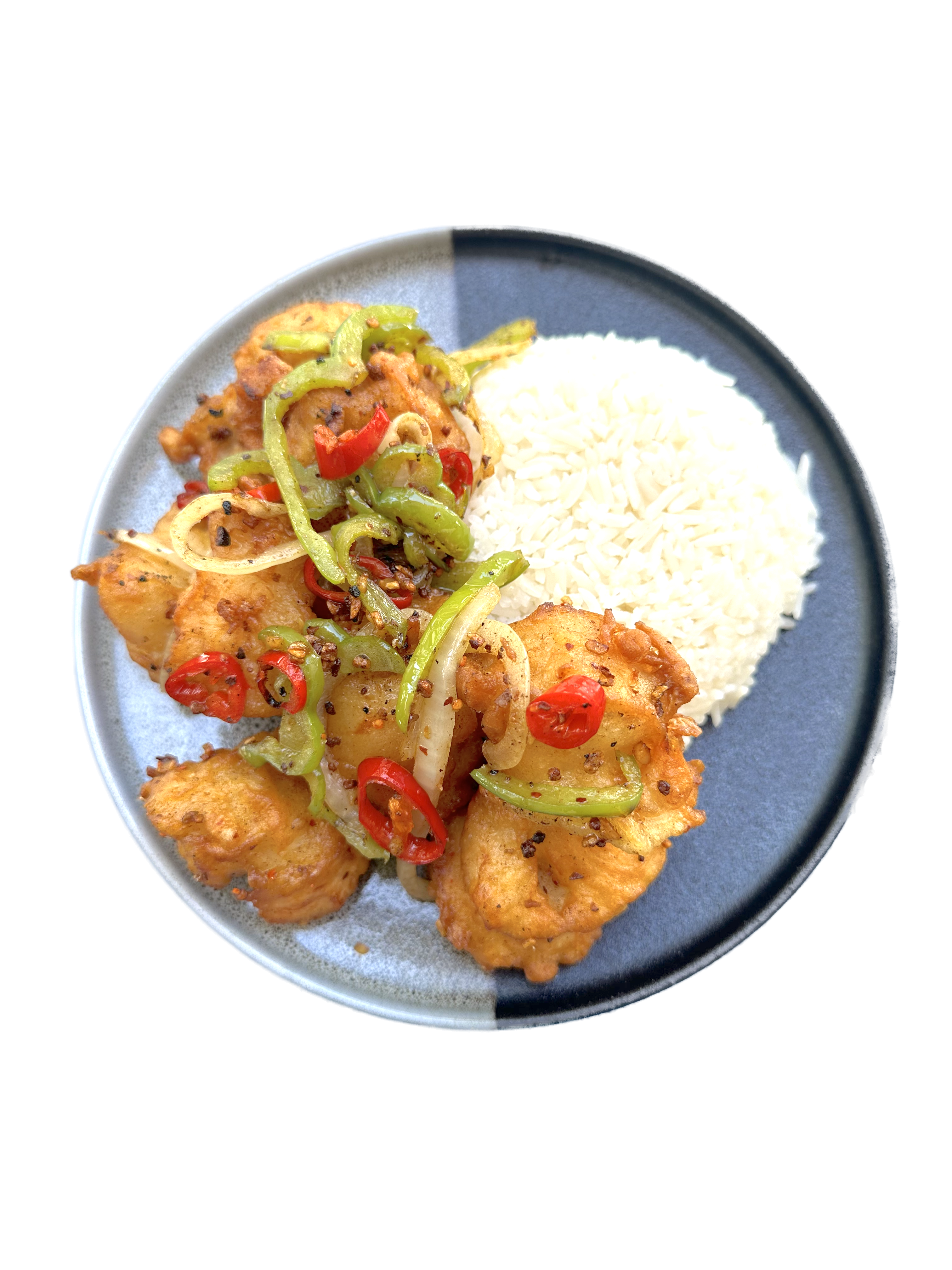 Salt & Pepper Chicken Balls + Rice