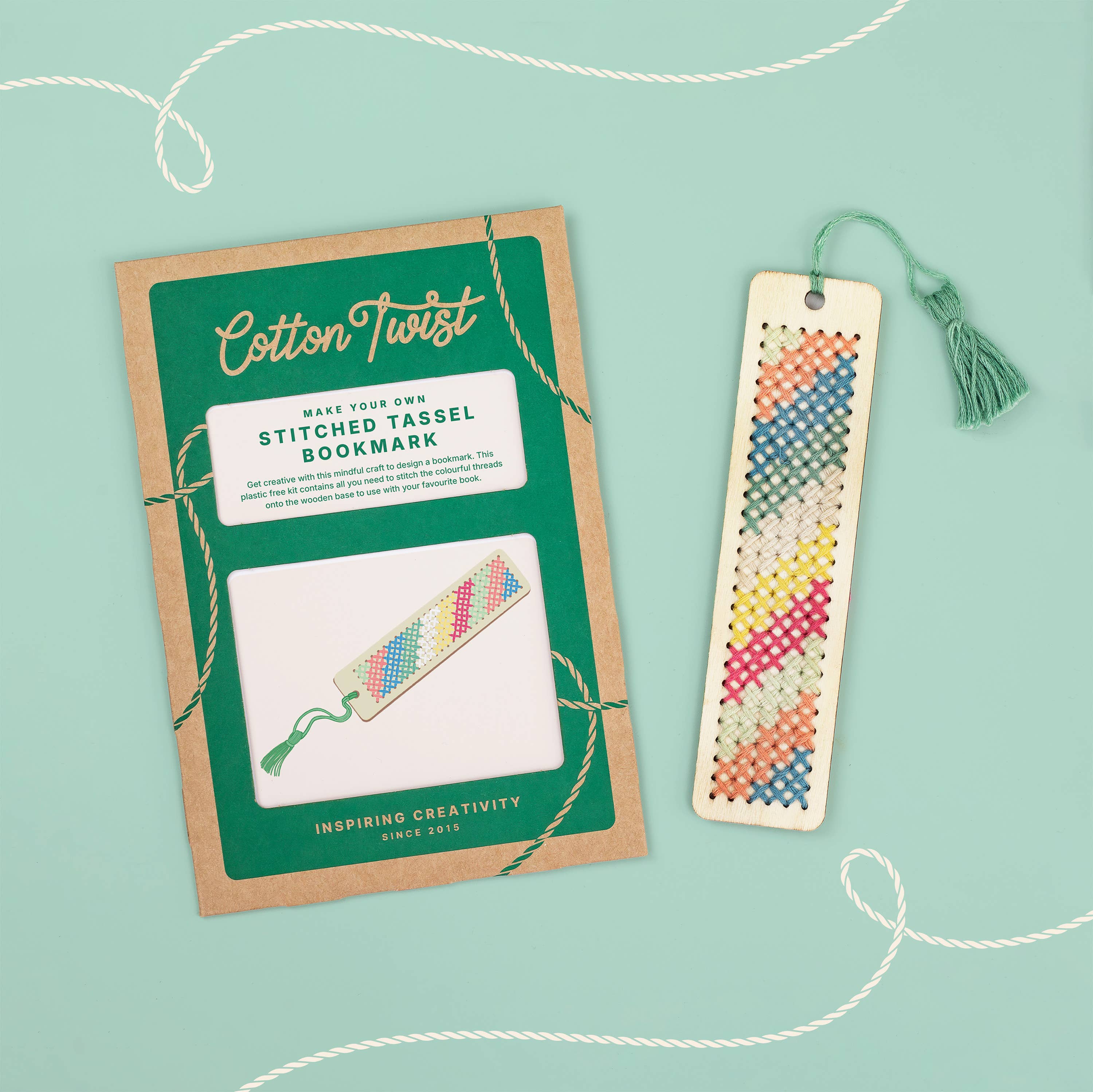 DIY Craft Kit - Kids: Make Your Own Stitched Tassel Bookmark