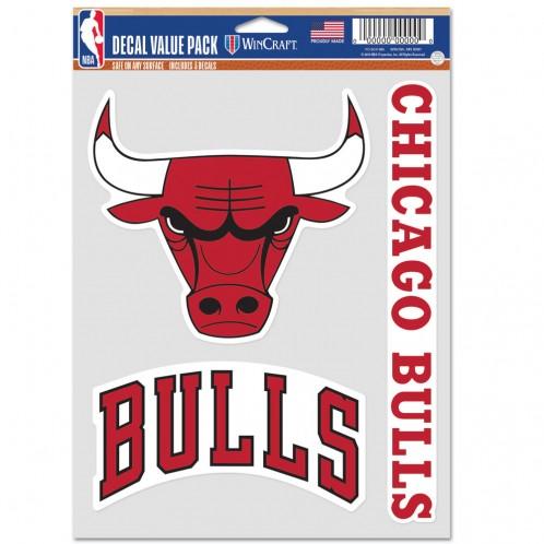 Chicago Bulls Multi Use 3 Pack Fan Decals