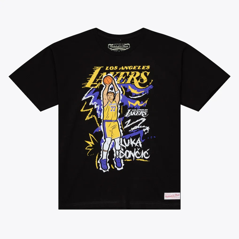 Los Angeles Lakers Luka Doncic Premium Mitchell and Ness Chalked Up Shirt