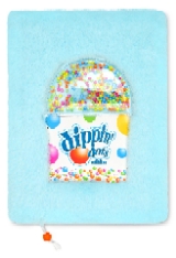 iscream Dippin ' Dots Plush FUR Floating Dots Book-Bound Lined-Page 8.5 " Journal
