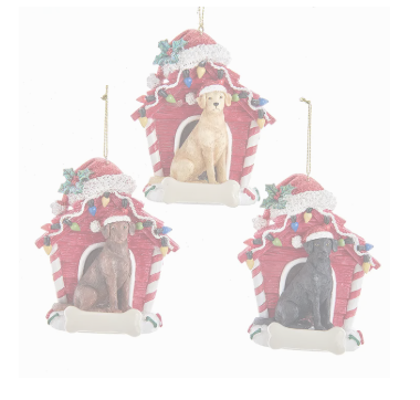 Doghouse Lab Dog Ornament
