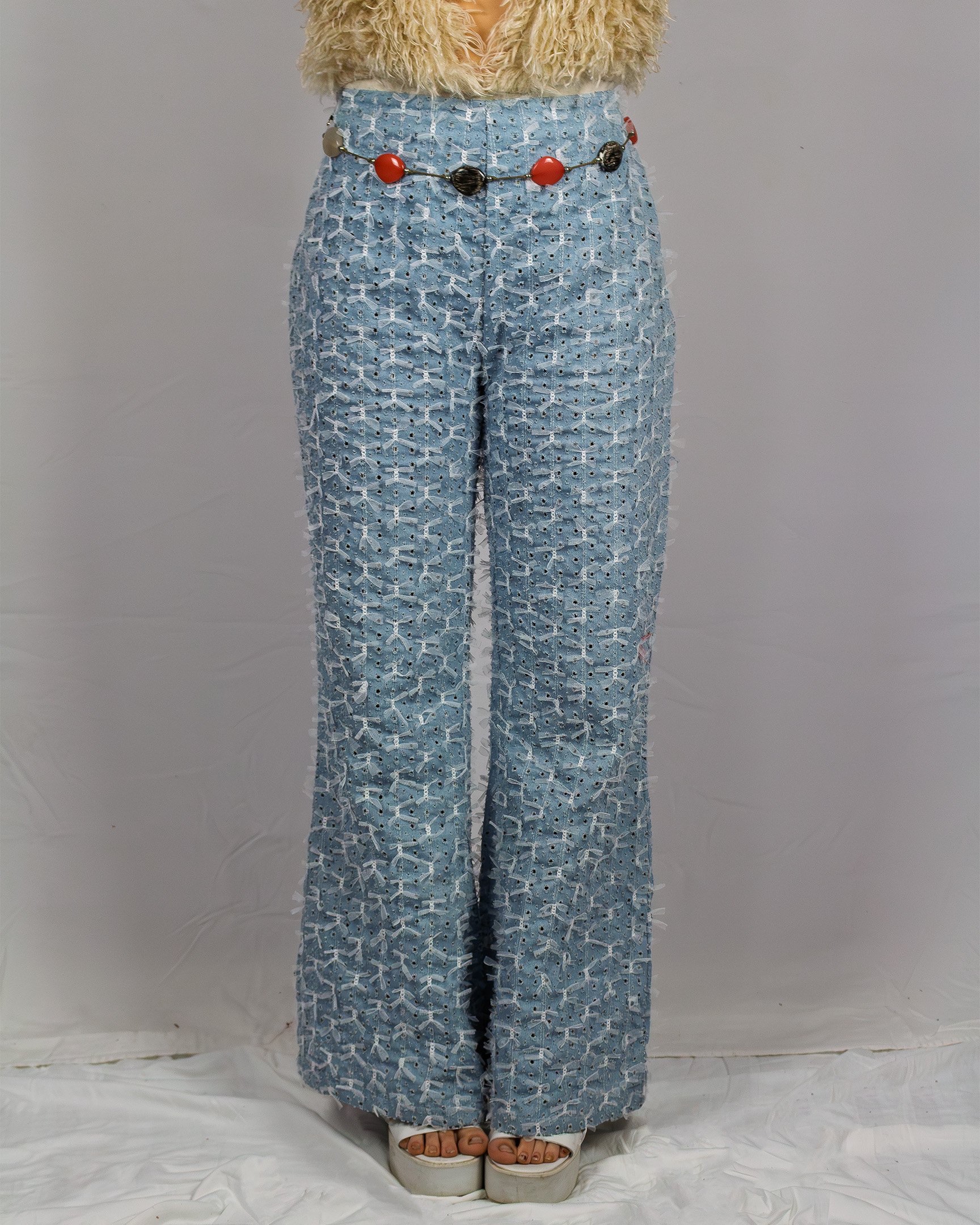 Wide Leg Bow Tie Pants