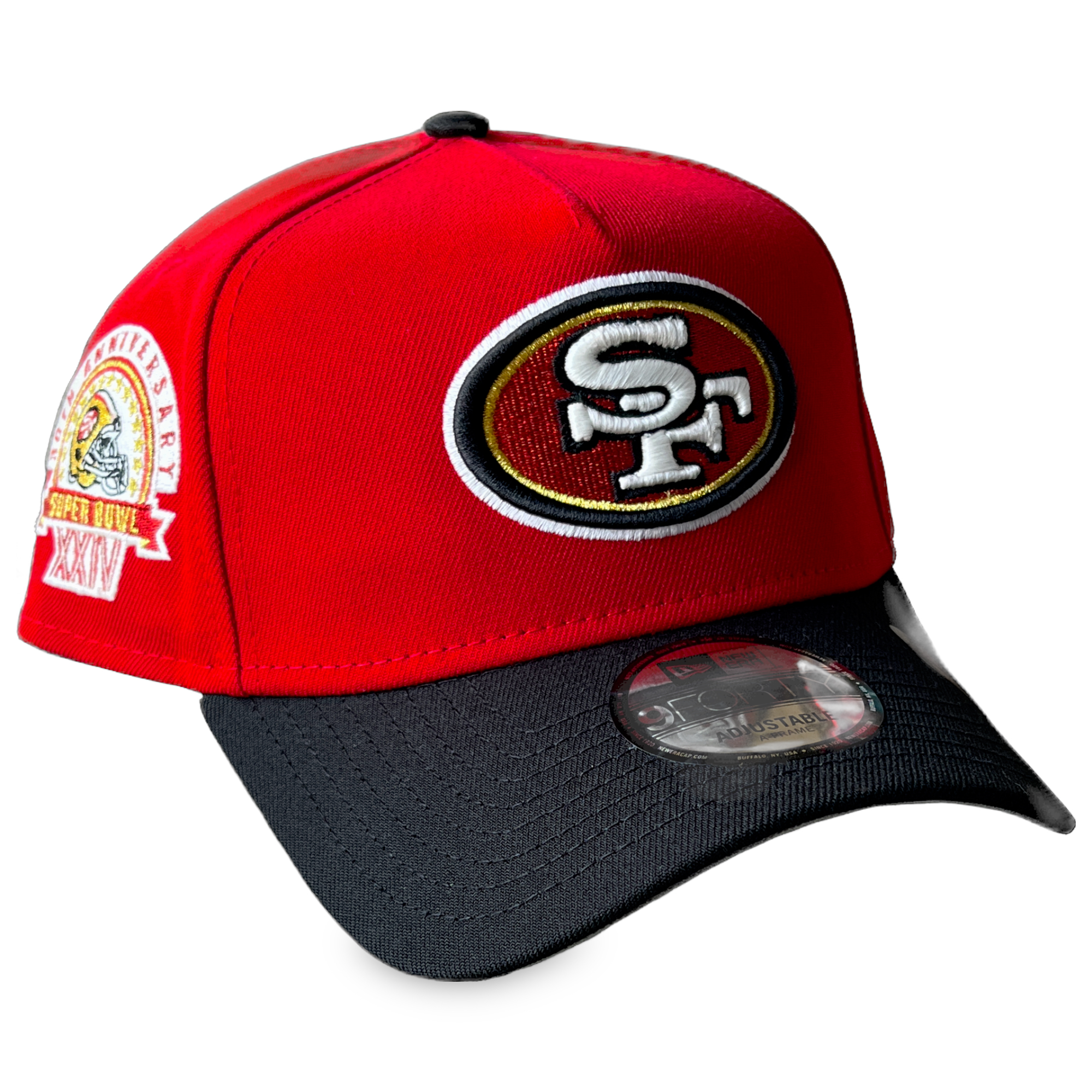 San Francisco 49ers Red/Black New Era 9FORTY Super Bowl XXIV Snapback Hat