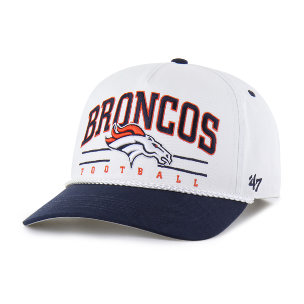 Denver Broncos White/Navy '47 Brand Roscoe TT Snapback Hat