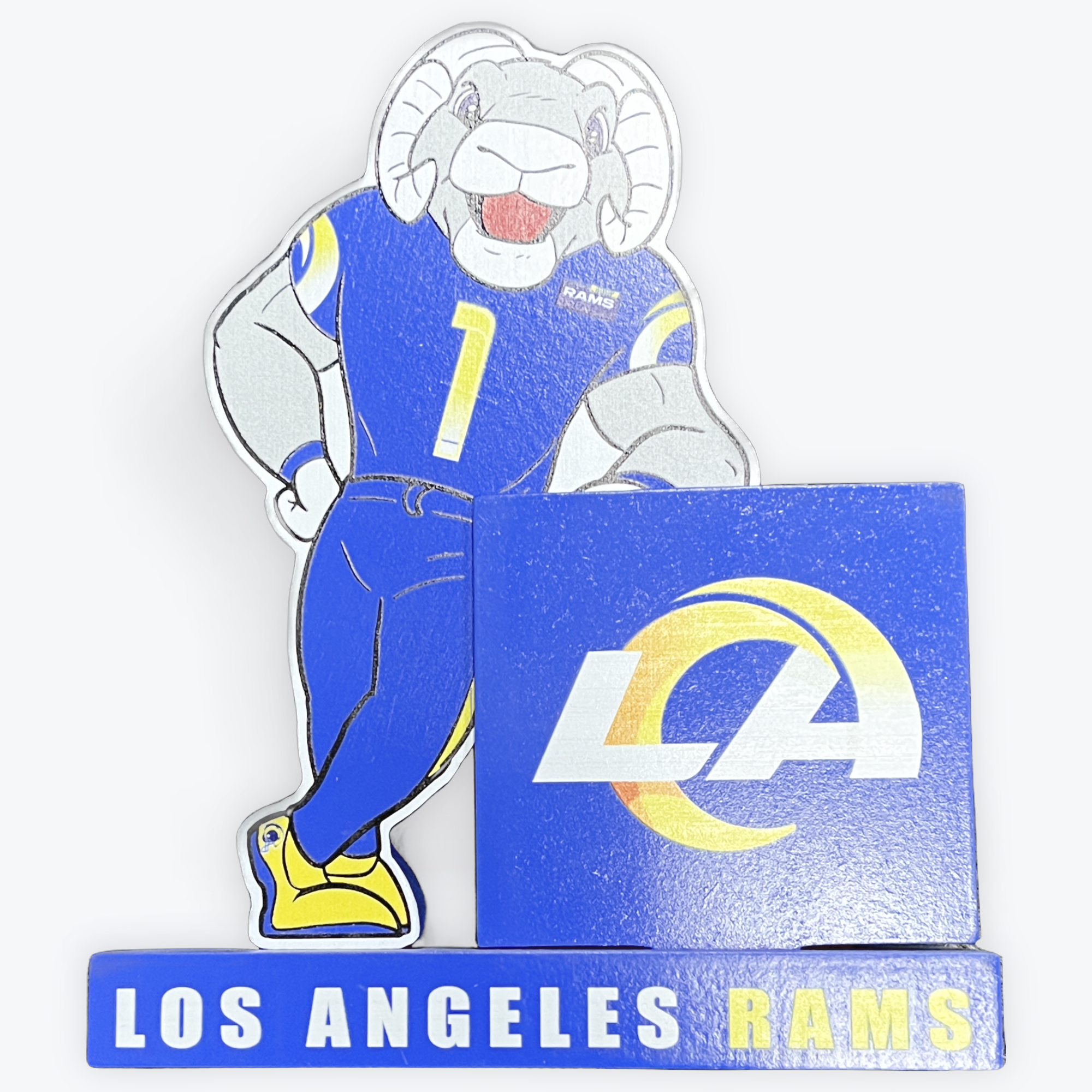 Los Angeles Rams 8" Wood Mascot Stand