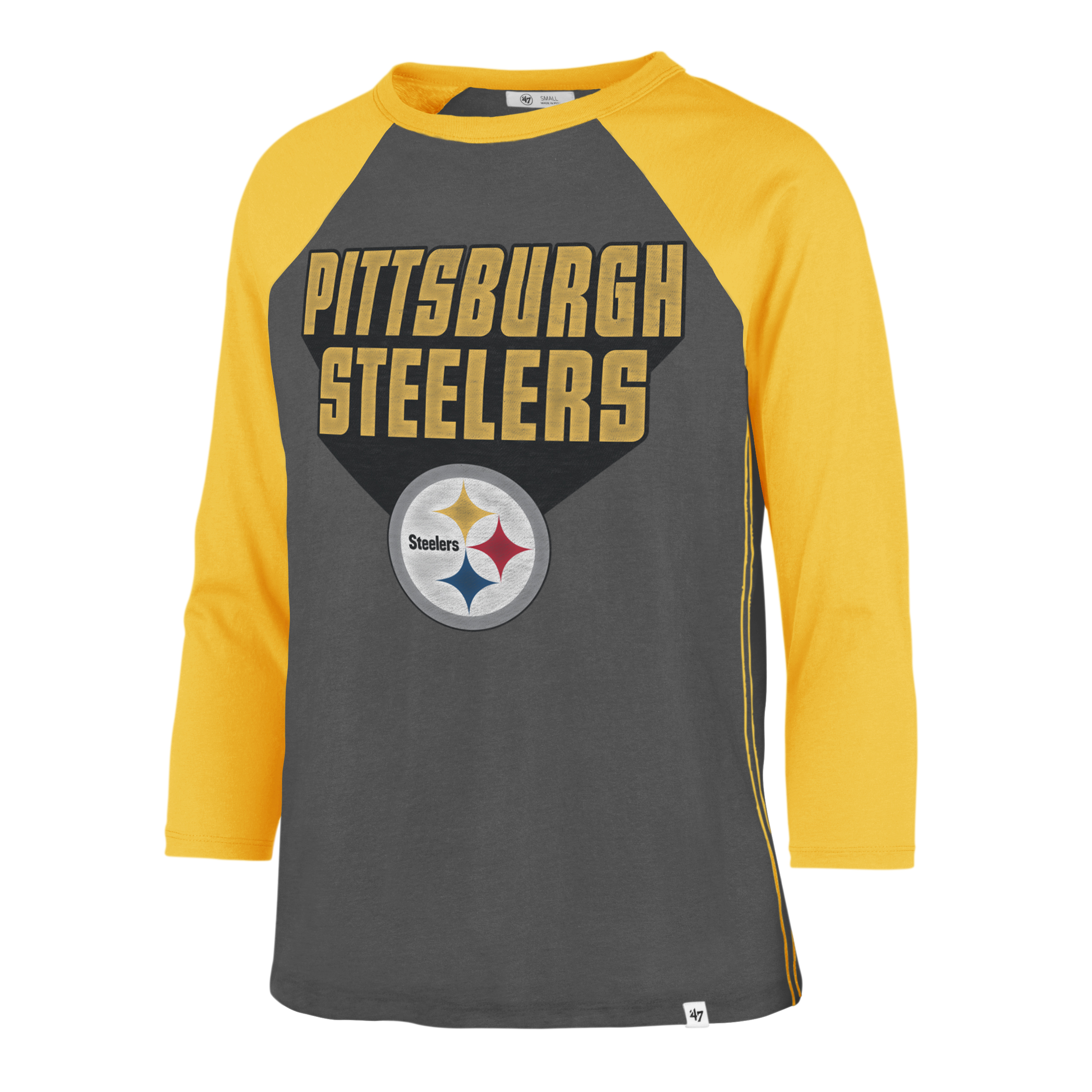 Pittsburgh Steelers Ladies Submarine Jetset Raglan '47 Brand Shirt