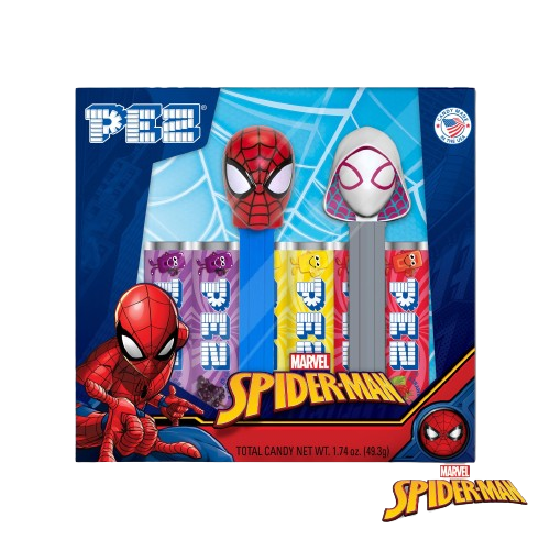 Pez Twin Pack Gift Spiderman Dispenser Candy  1.74 oz