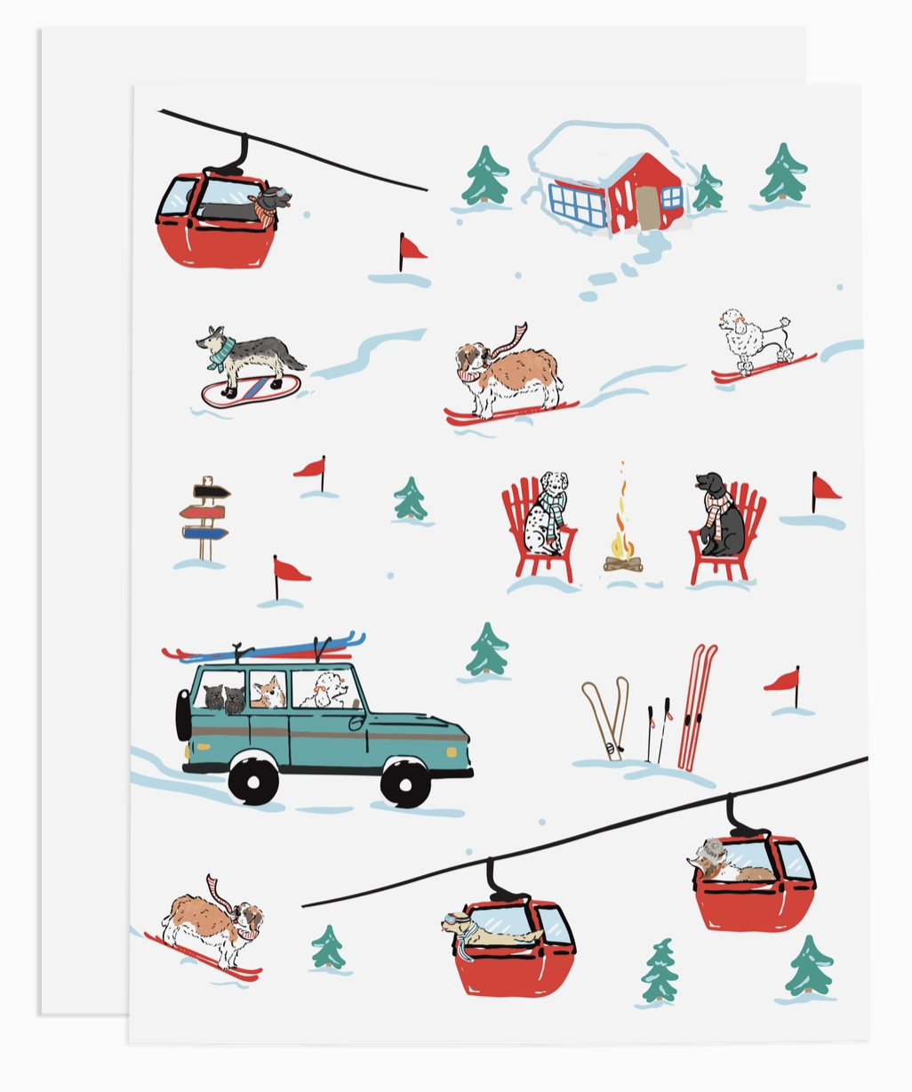 Ski Dogs Boxed Set Notecards