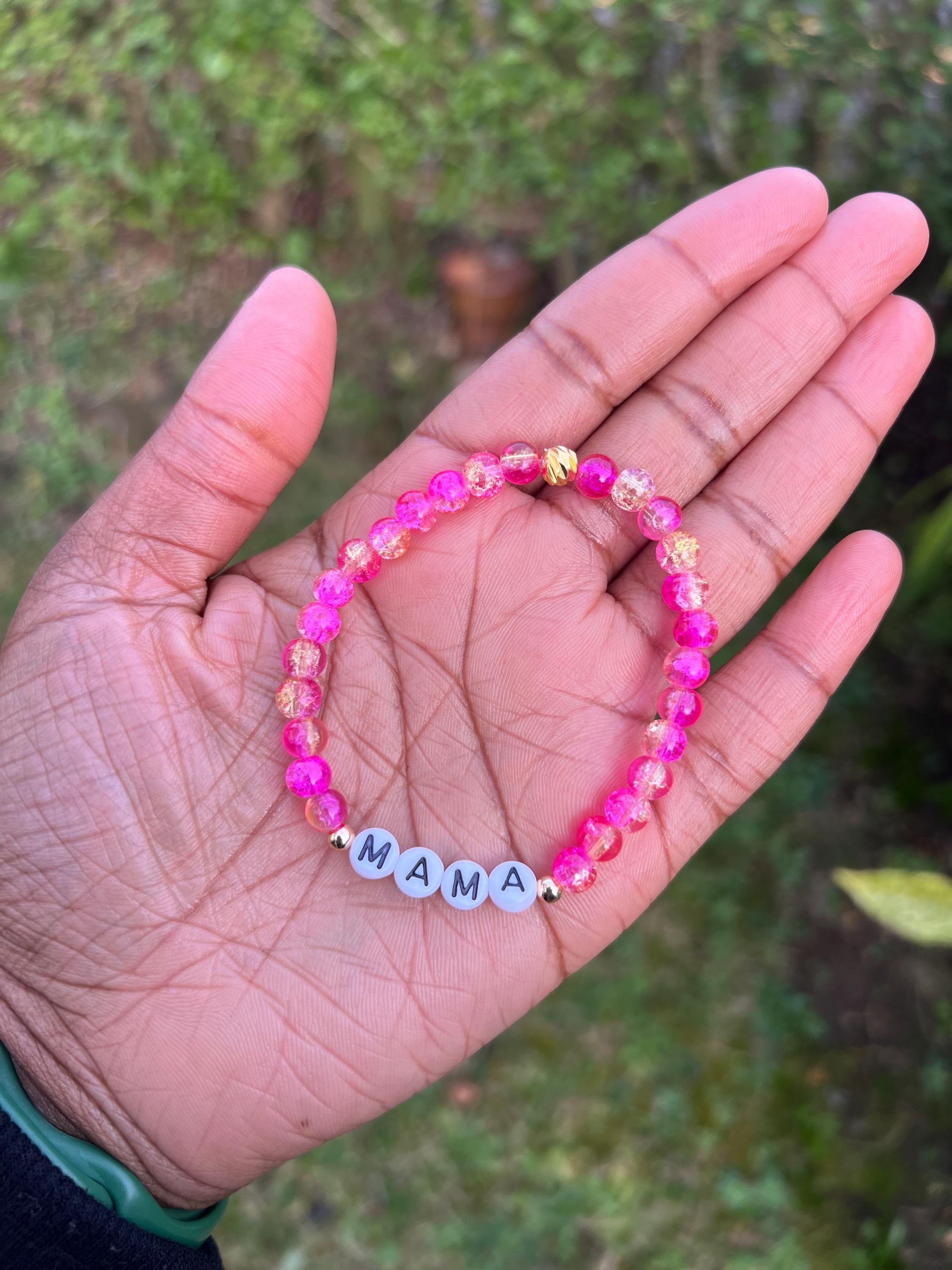 Personalized Beaded Name Bracelet: Custom Letter Word Jewelry, Mother’s Day gift view 6
