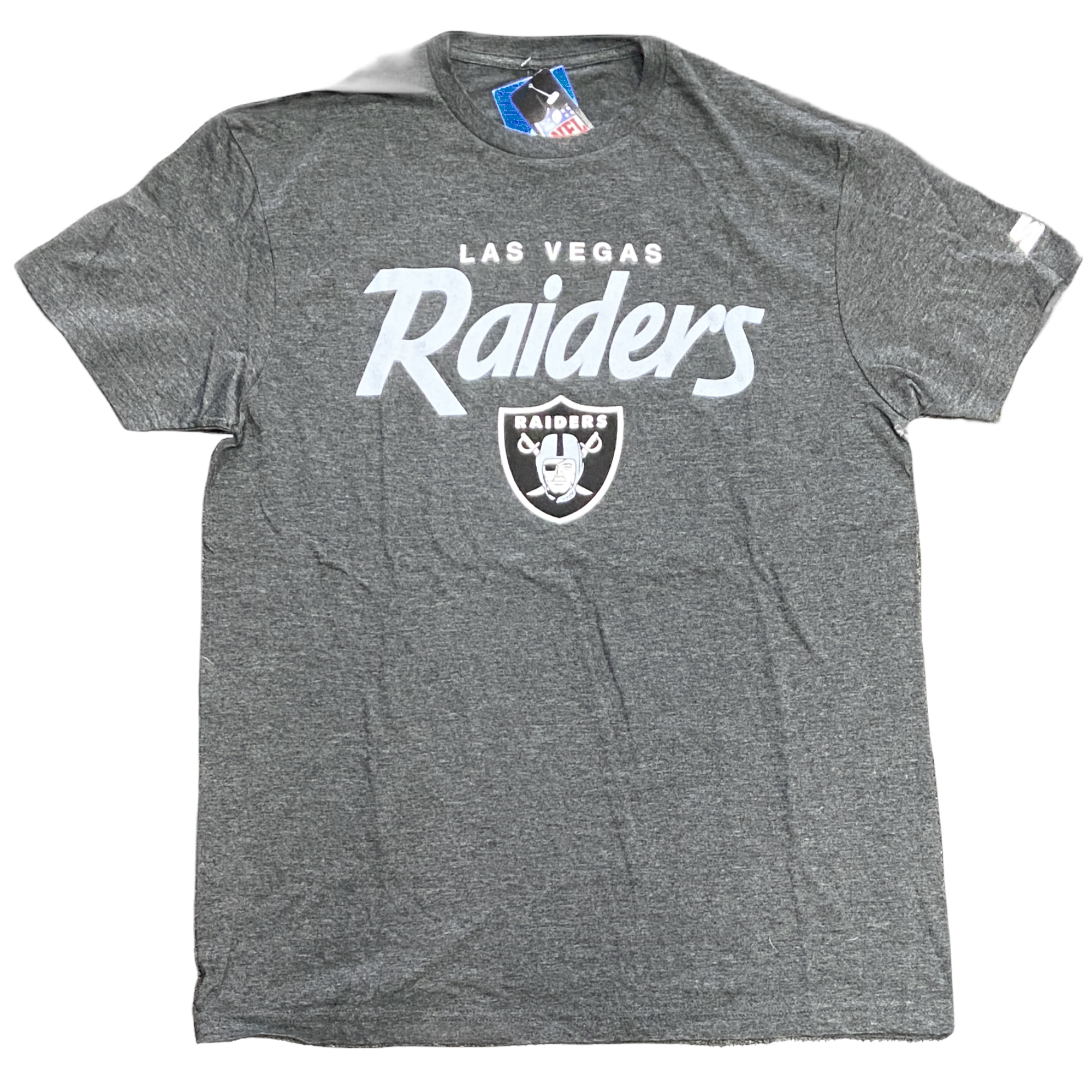 Las Vegas Raiders Charcoal Grey Starter Script Shirt