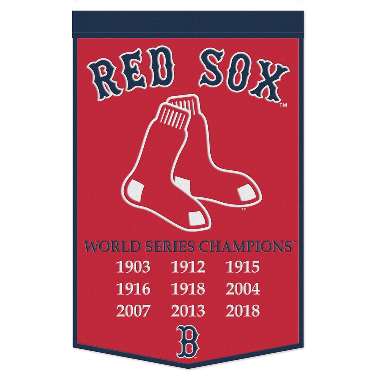 Boston Red Sox Wool Dynasty Championship Banner 24x38"