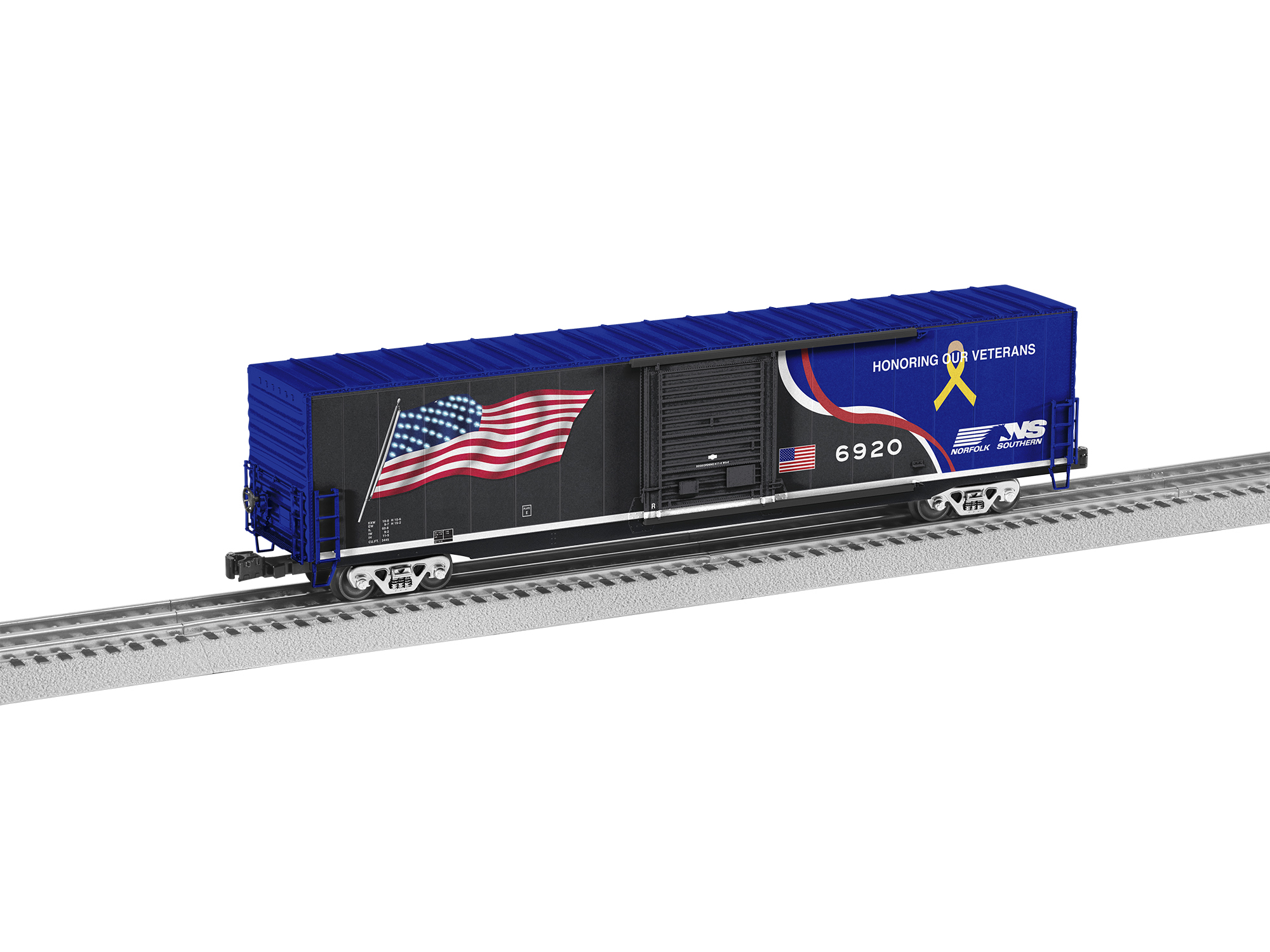 Lionel Norfolk Southern Veterans LED 60' Flag O Scale Boxcar 2026360