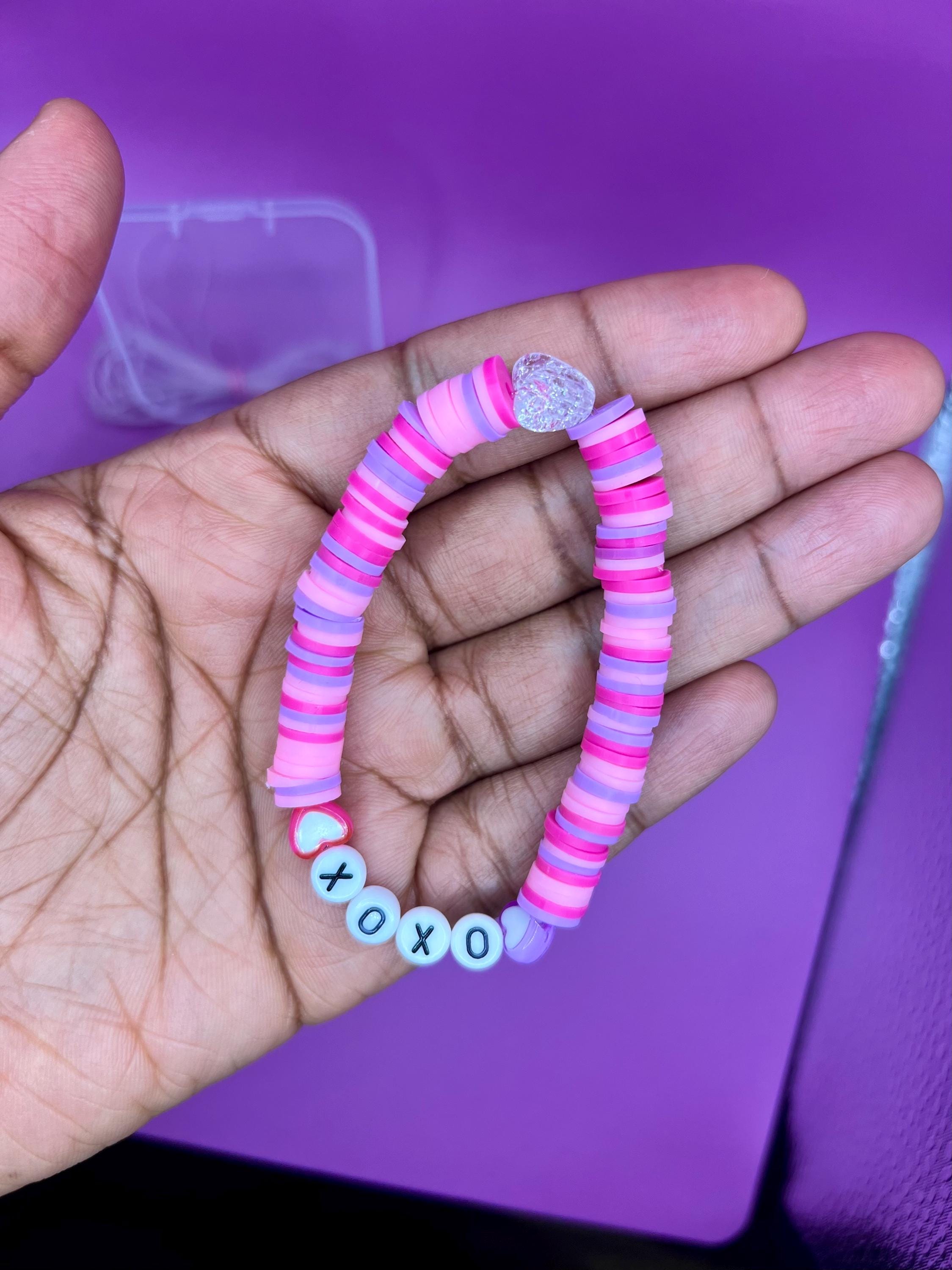Heart Bracelet Making Kit: Custom Word Beads, fun friendship Craft view 4