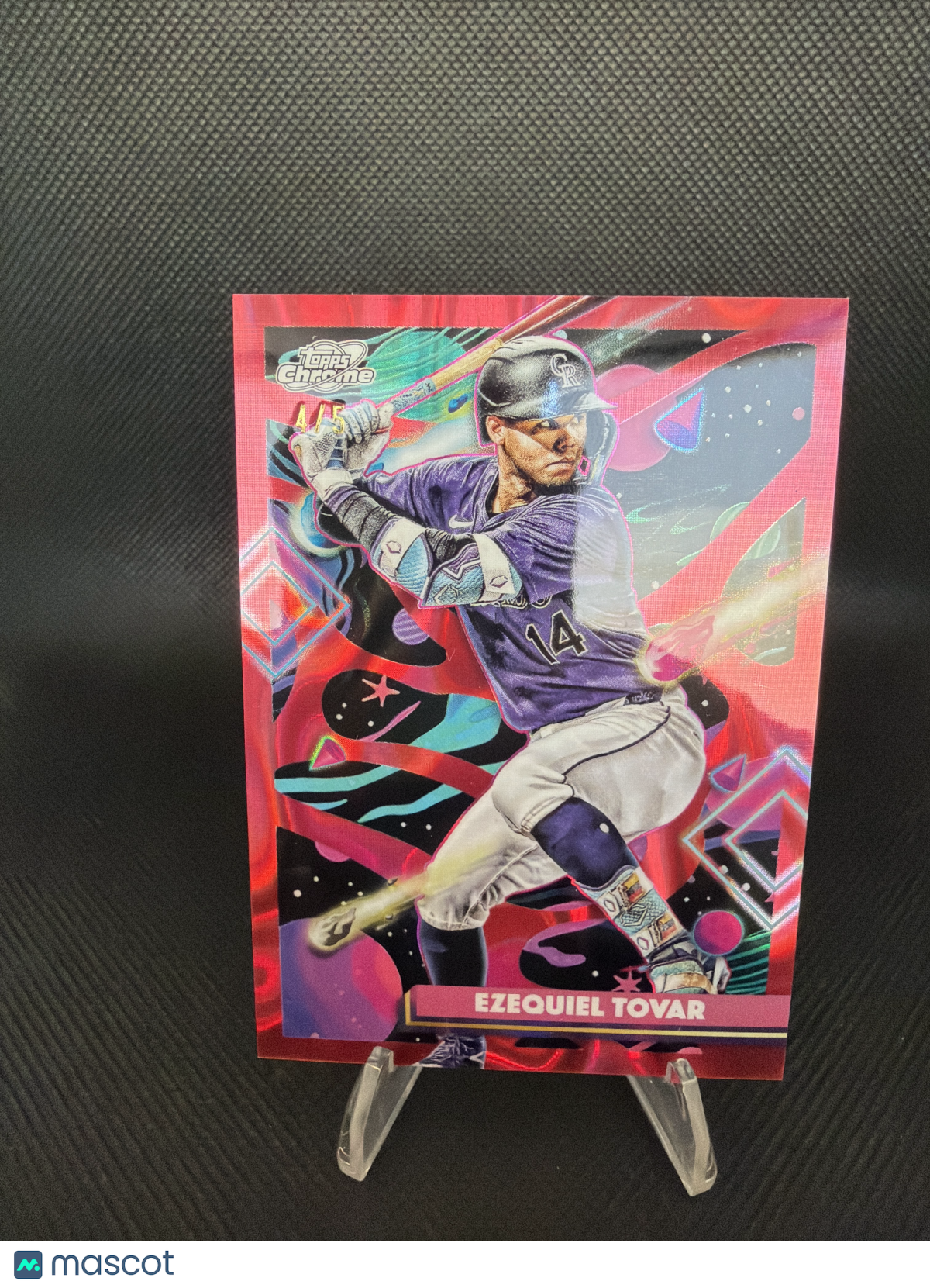 2025 Topps Chrome Cosmic Ezequiel Tovar Red /5