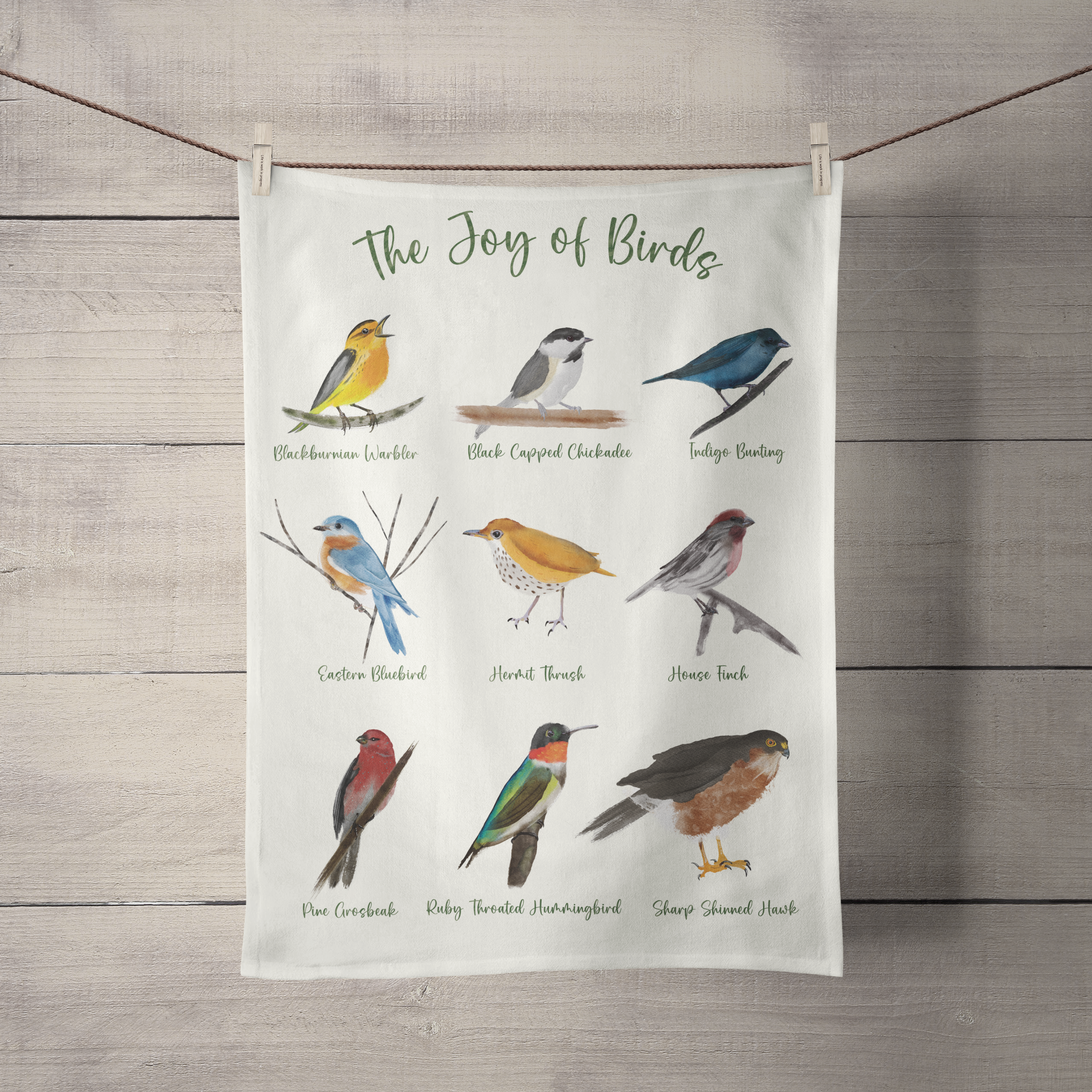 Bird Love Tea Towel