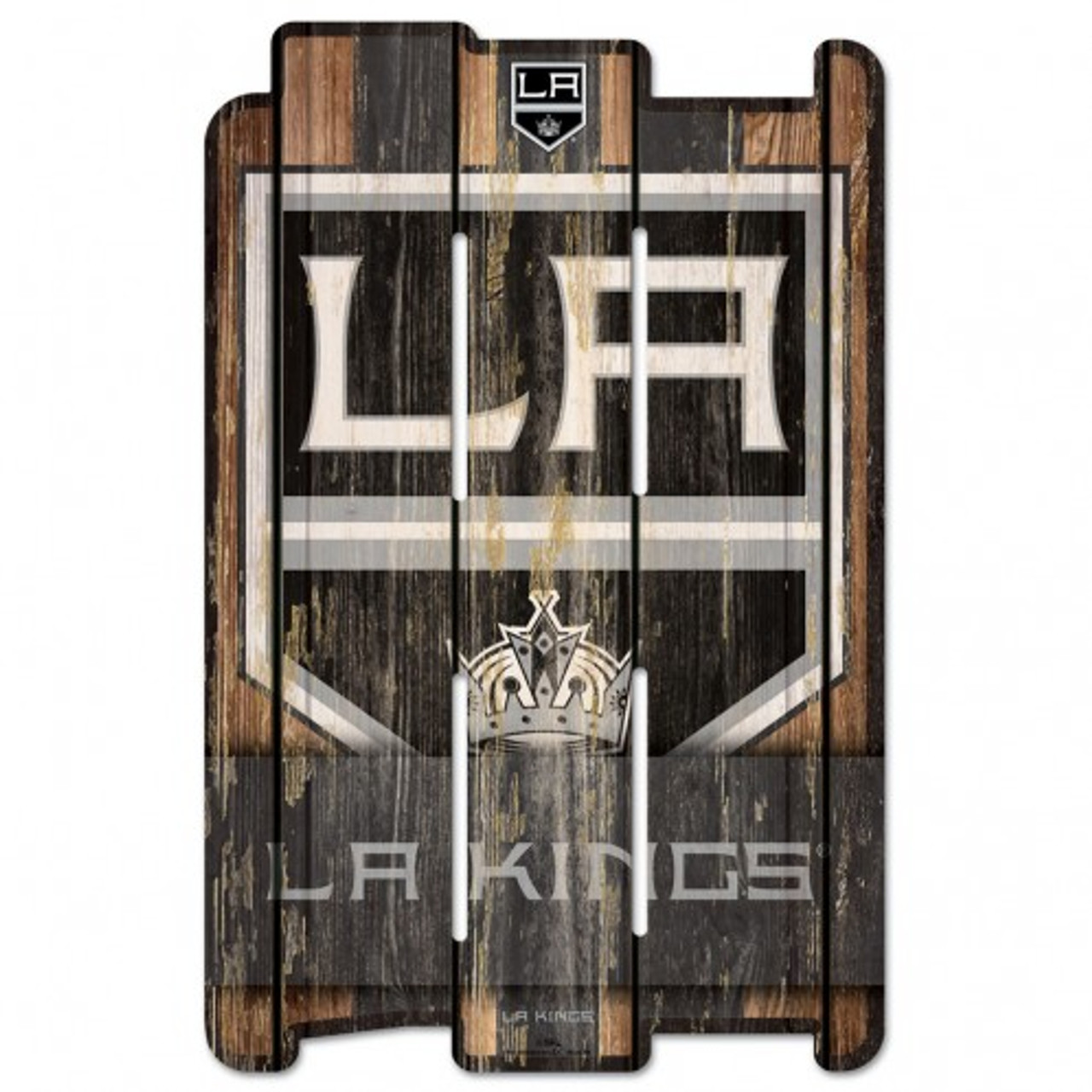 Los Angeles Kings Wood Fence Plank Sign 11x17"