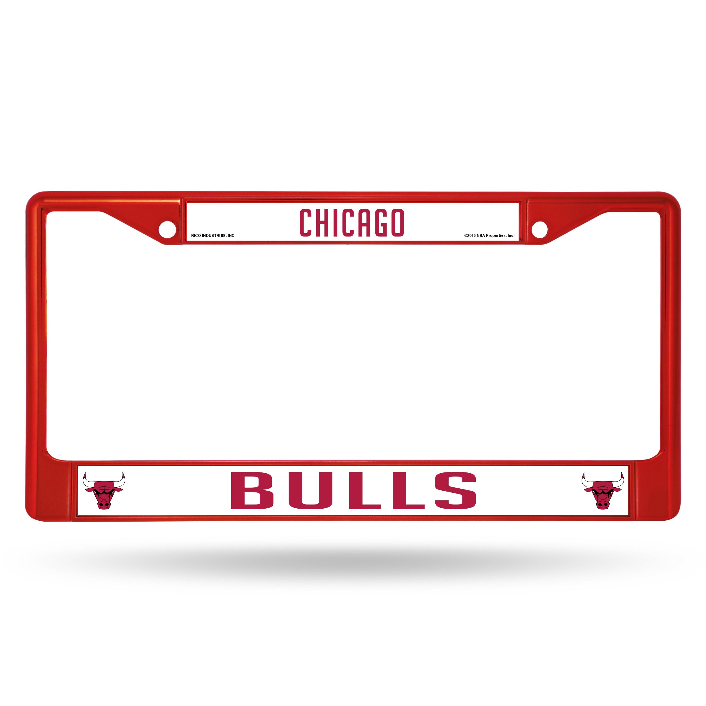 Chicago Bulls Red Metal License Plate Frame