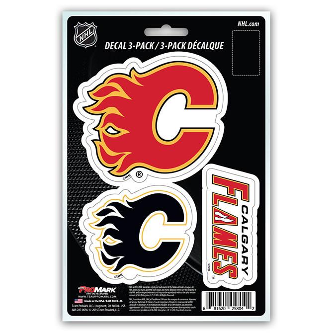 Calgary Flames Die Cut Team Decals 3pk