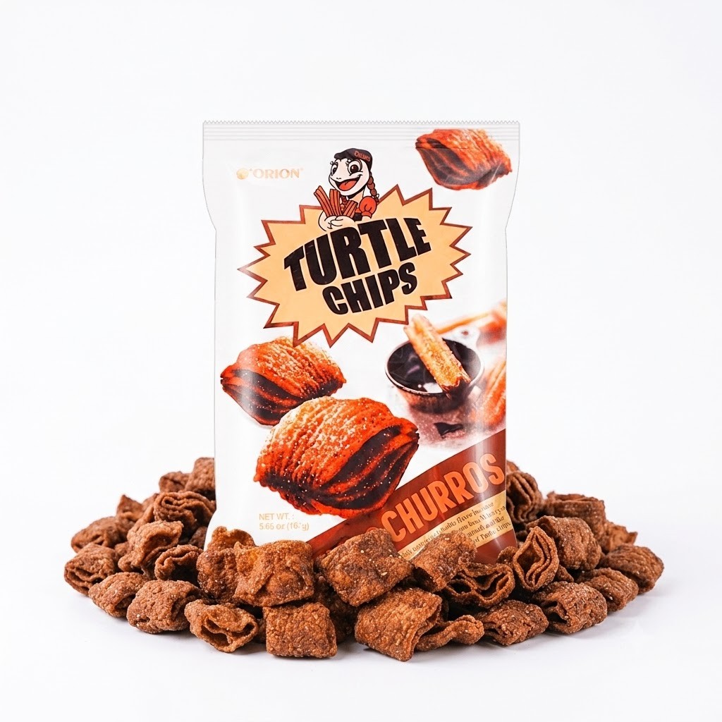 Turtle Chips Korea Choco Churros 5.64 oz 6 Huge Bags