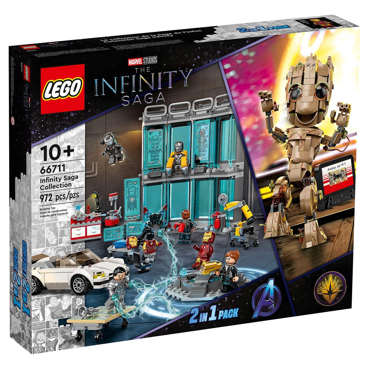 66711 Super Heroes Bundle Pack, Iron Man 2 and Guardians of the Galaxy Vol.2, 2 in 1 Pack (Sets 76216 and 76217) - Infinity Saga Collection