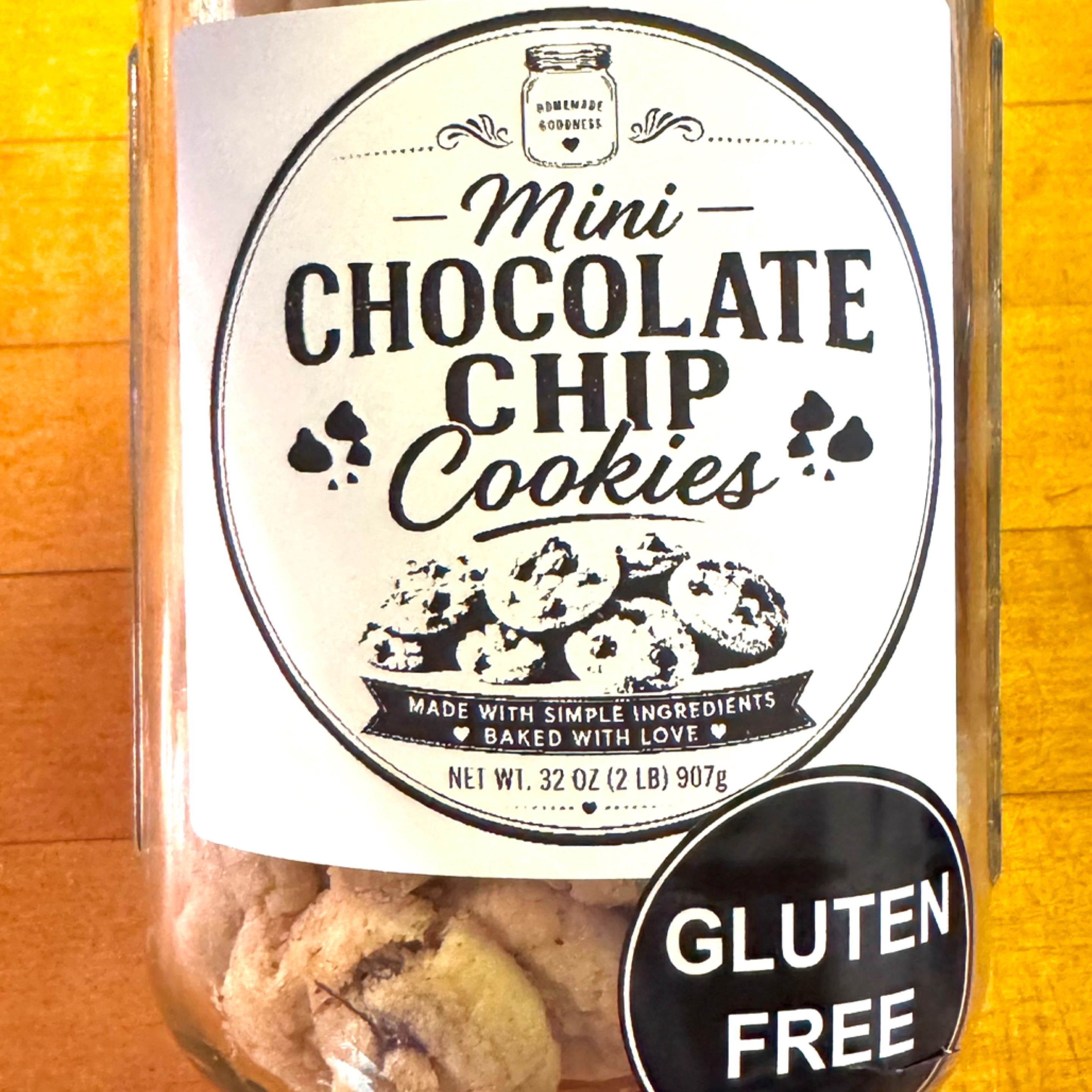 Photo of Mini Chocolate Chip Cookies in a Mason Jar