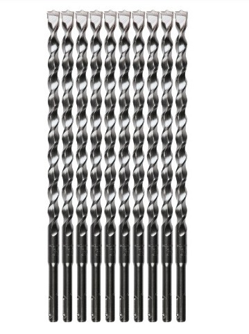 1/2" x 12" SDS‑PLUS Bit, 2‑Cutter, 10/pk
